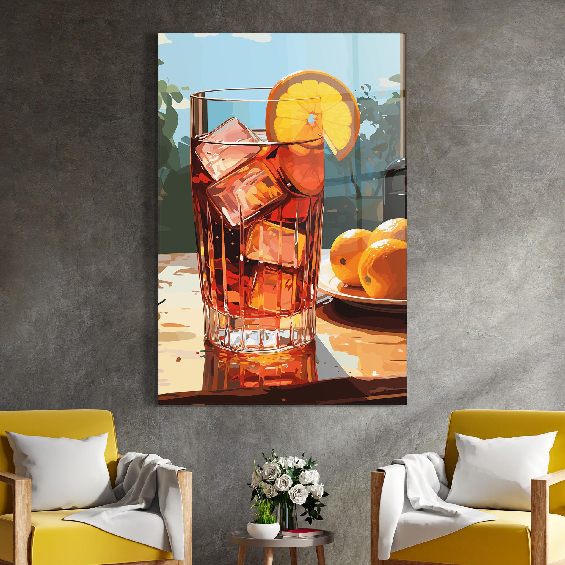 Glasbild Cocktail Art mockup 4