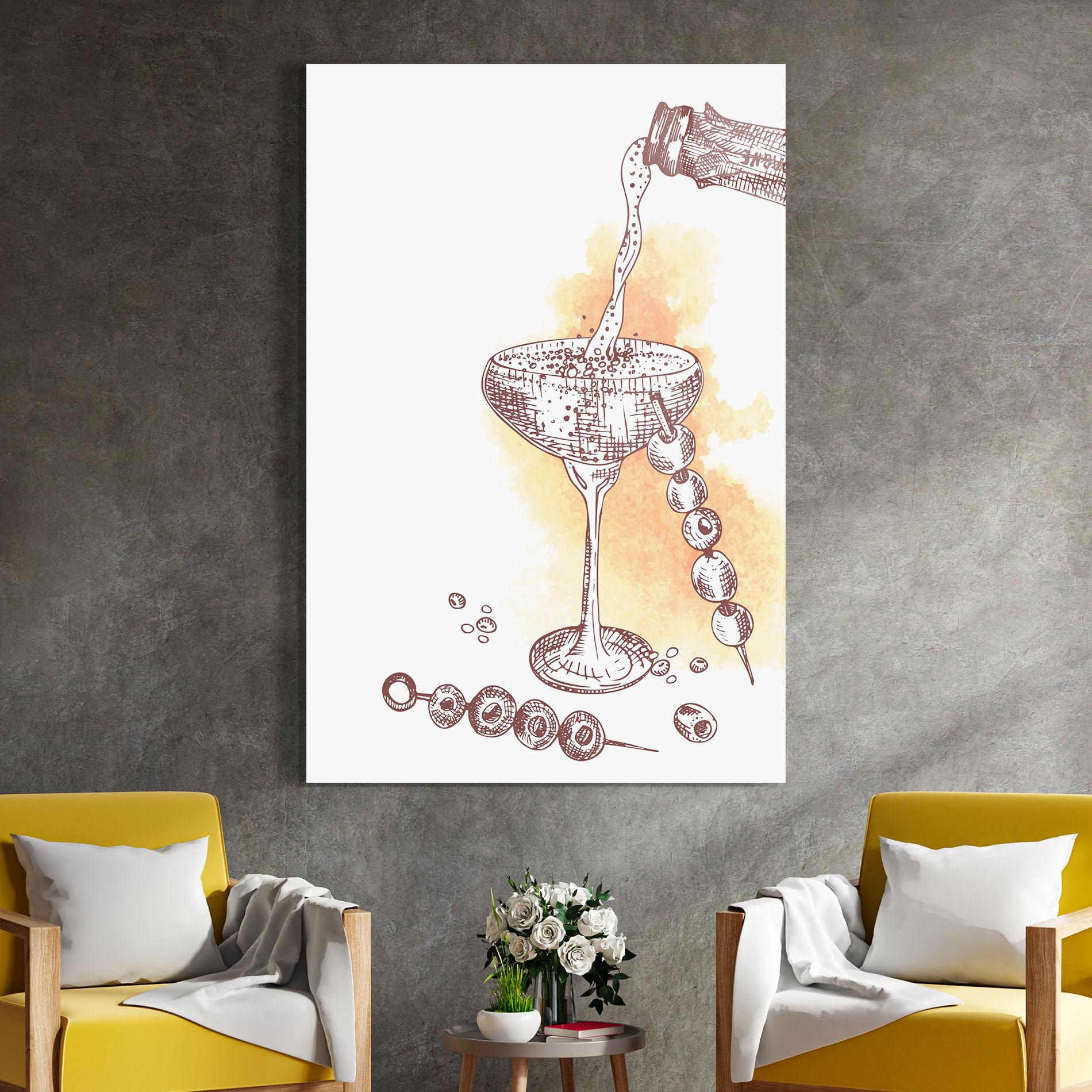 Glasbild Cocktail mockup 4