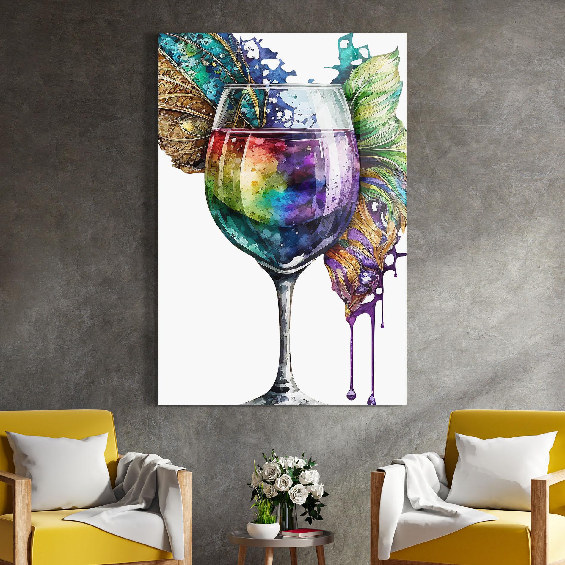 Glasbild Colorful Drink mockup 4