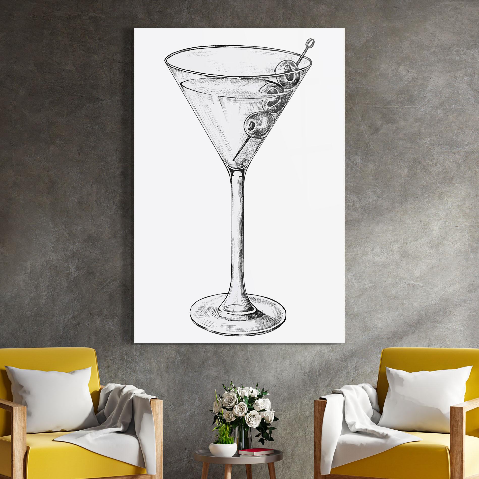 Glasbild Hand Drawn Glass mockup 4