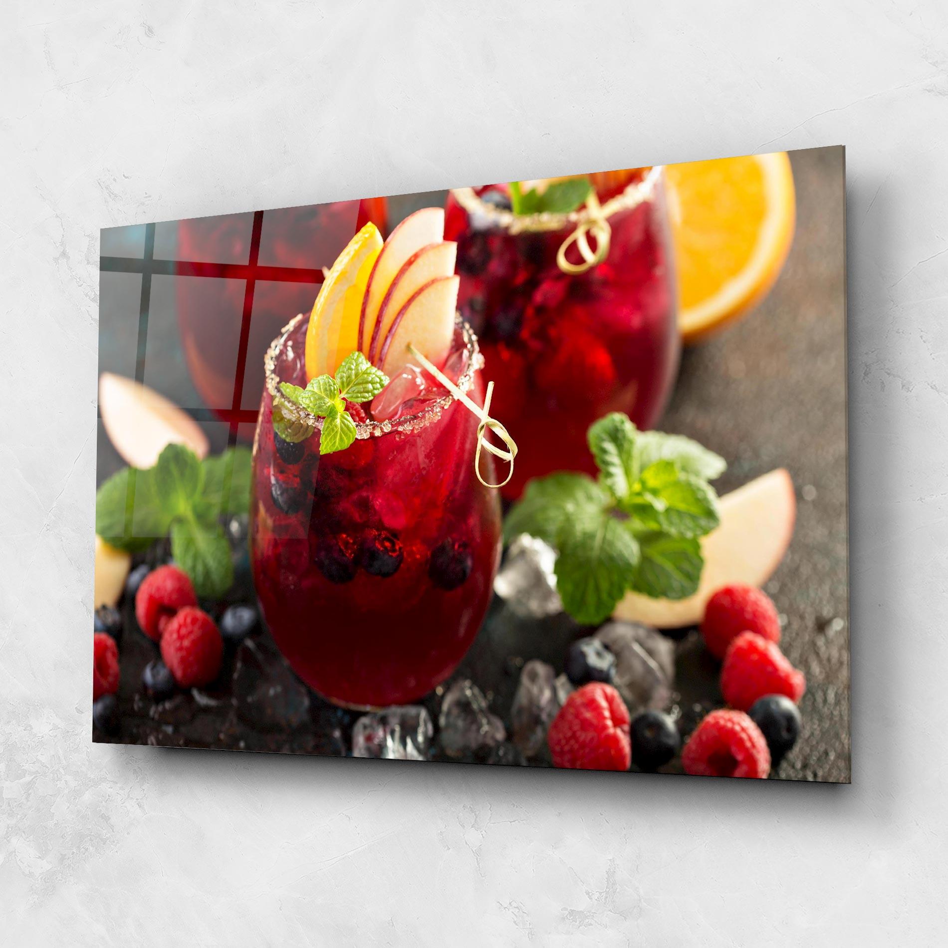 Glasbild Berry Drink mockup 1