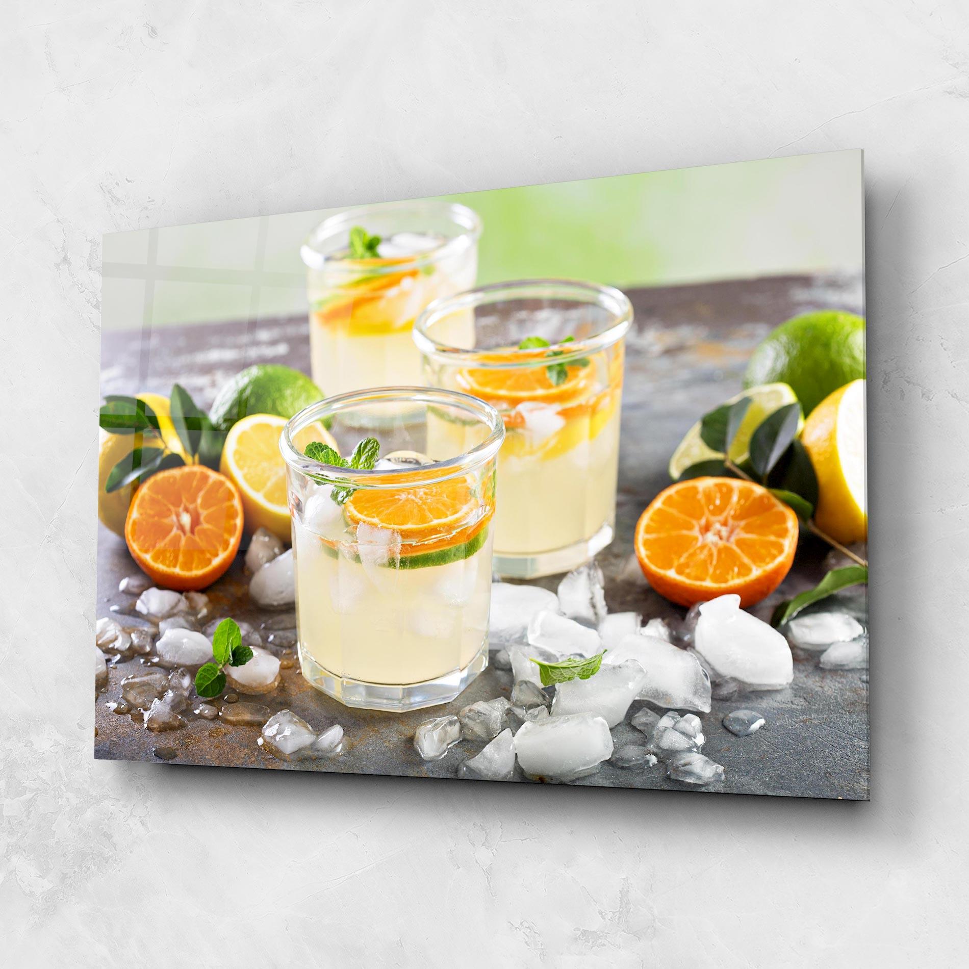 Glasbild Citrus Fruit Lemonade mockup 1