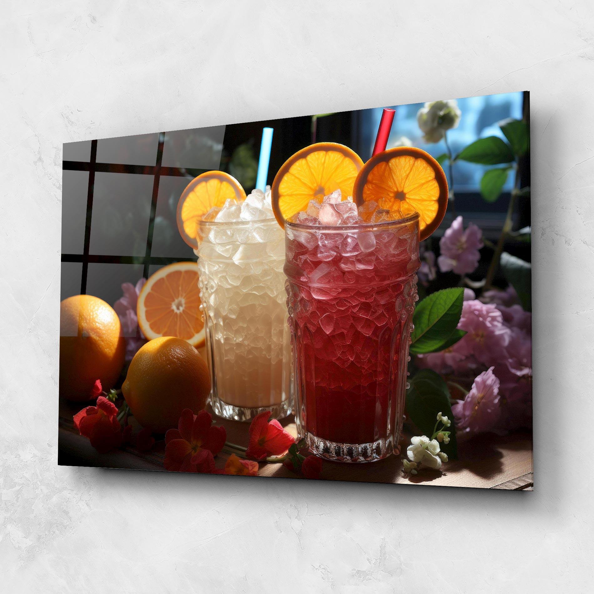 Glasbild Citrus Smoothie Drink mockup 1