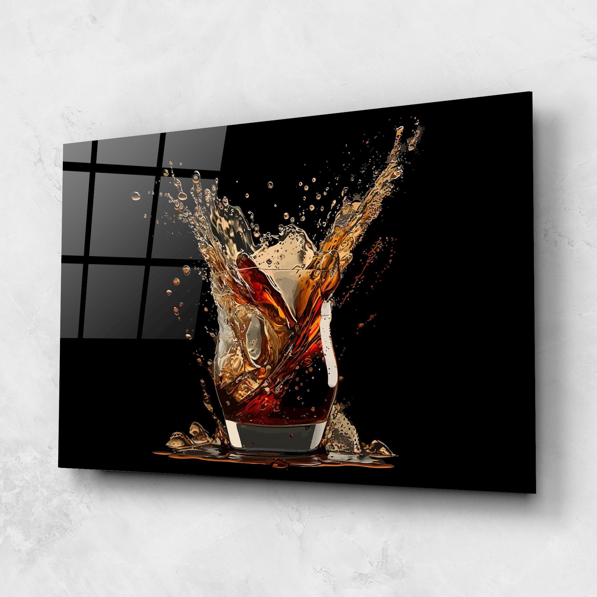 Glasbild Cola Splash mockup 1