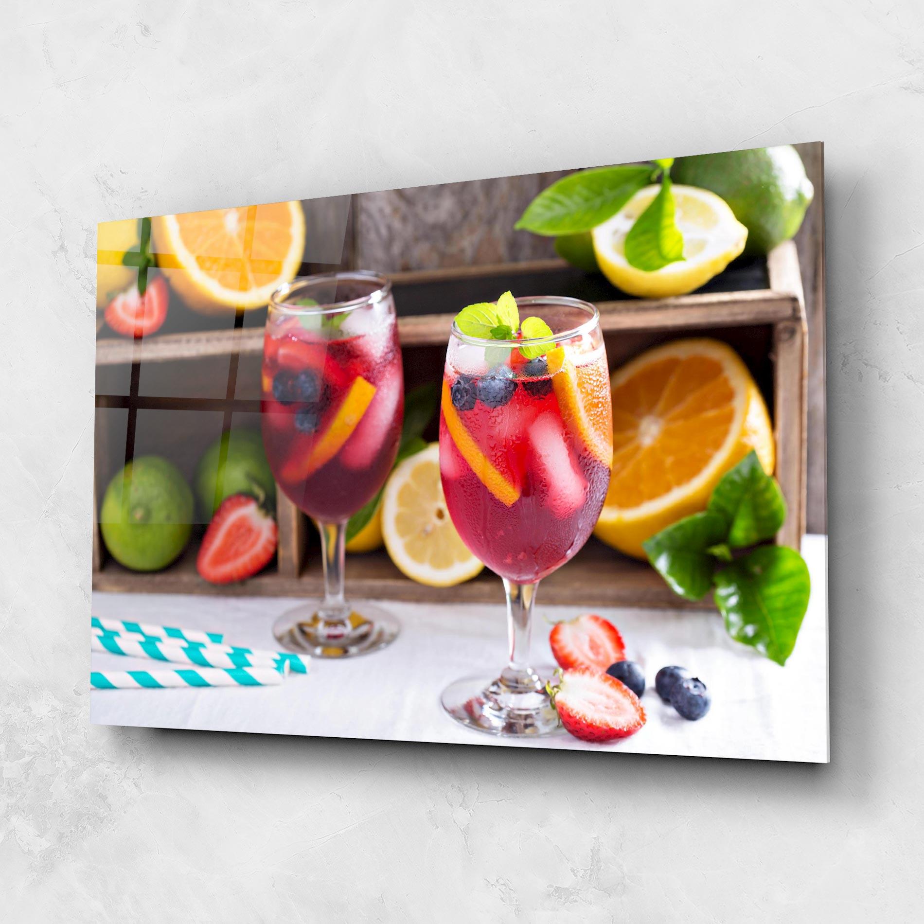 Glasbild Colorful Summer Drink mockup 1