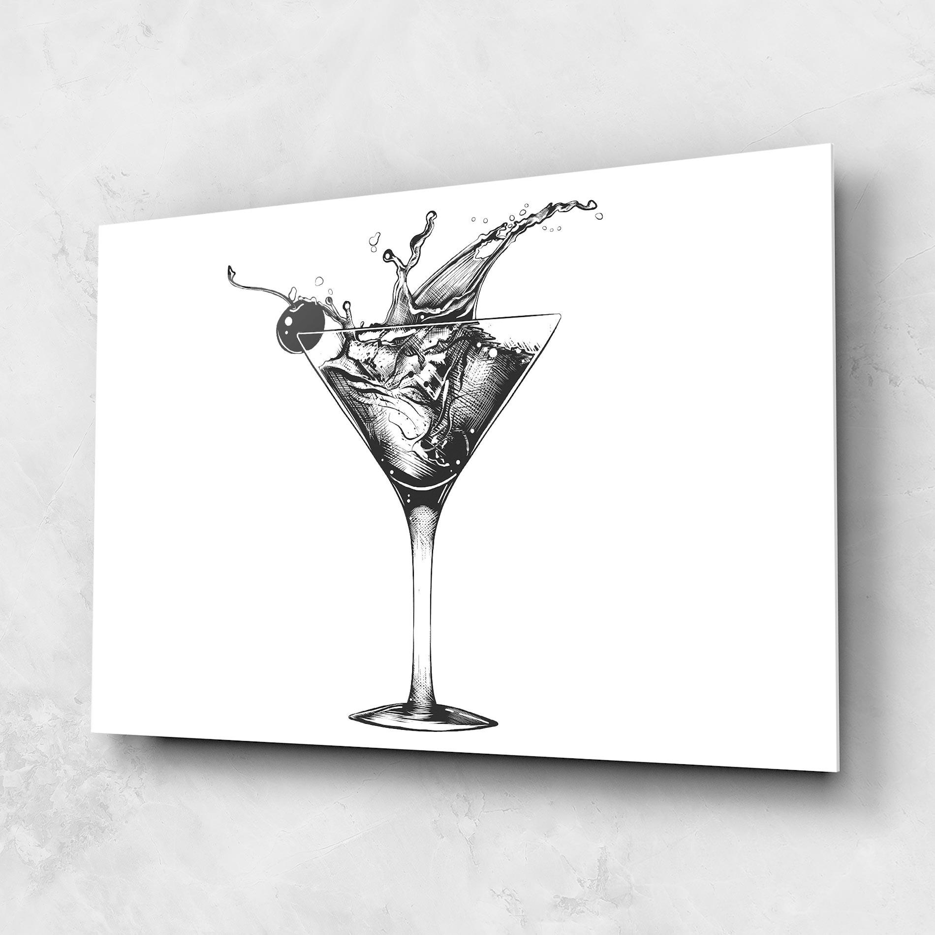Glasbild Drink Splash mockup 1