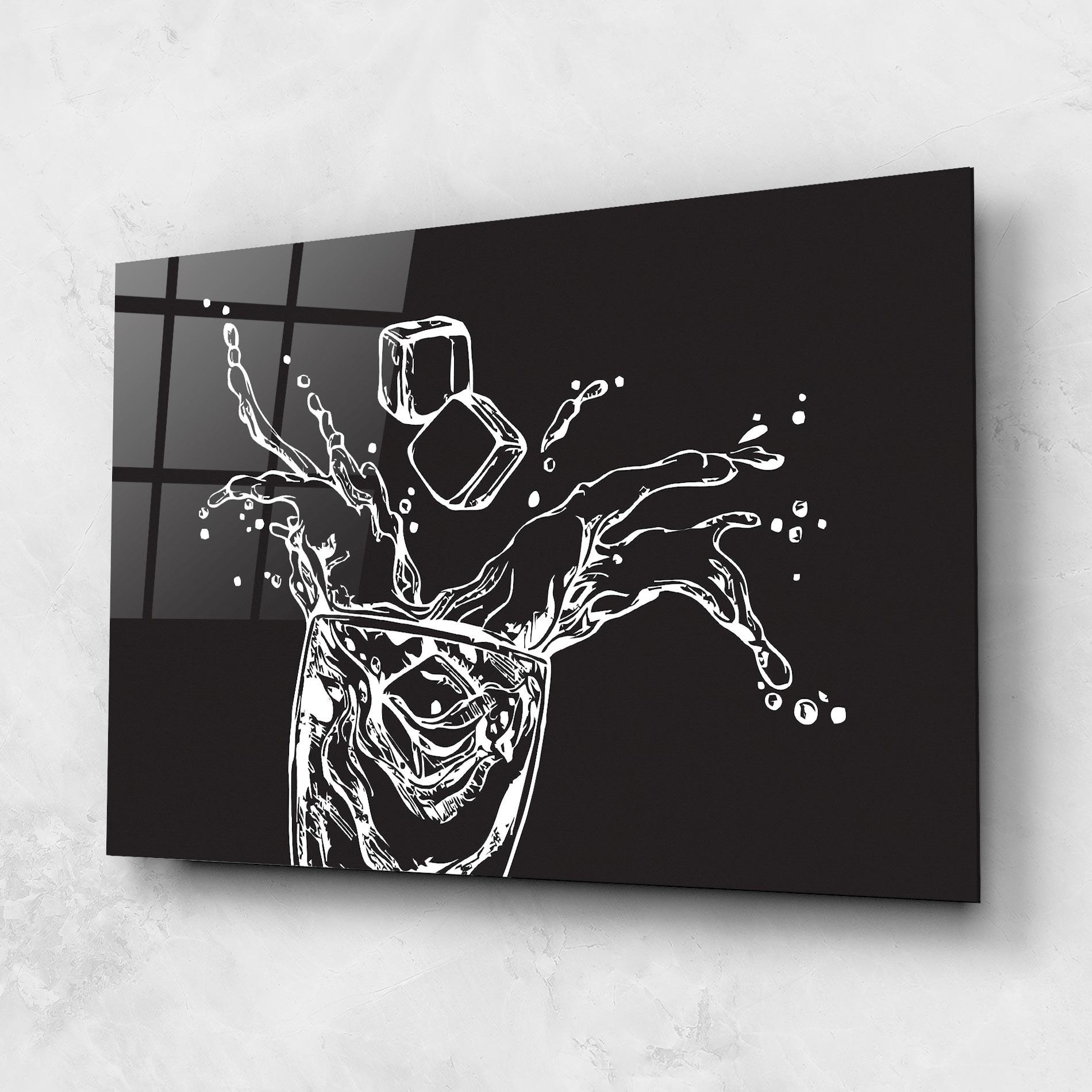 Glasbild Ice Splash Drink mockup 1