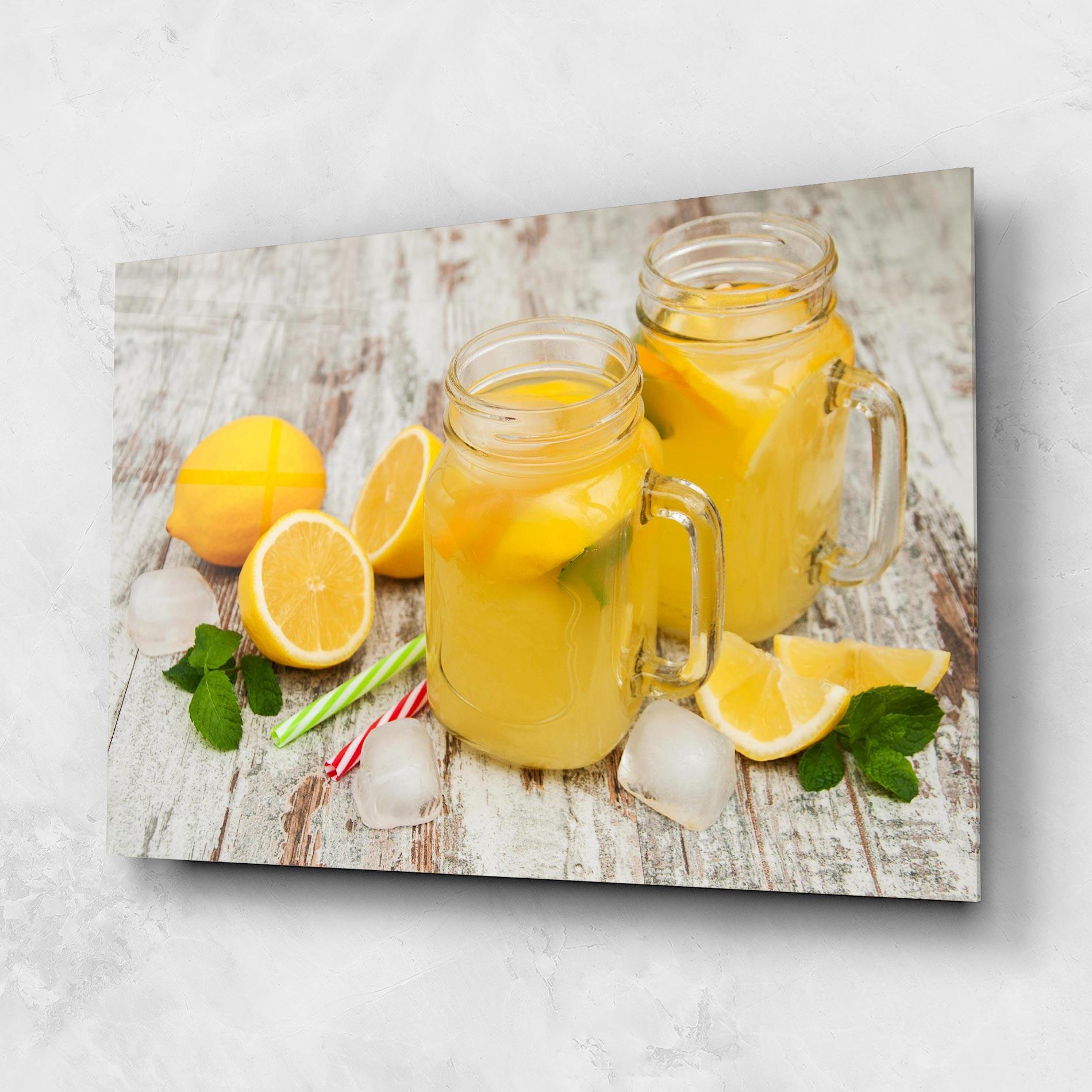 Glasbild Jars With Lemonade mockup 1