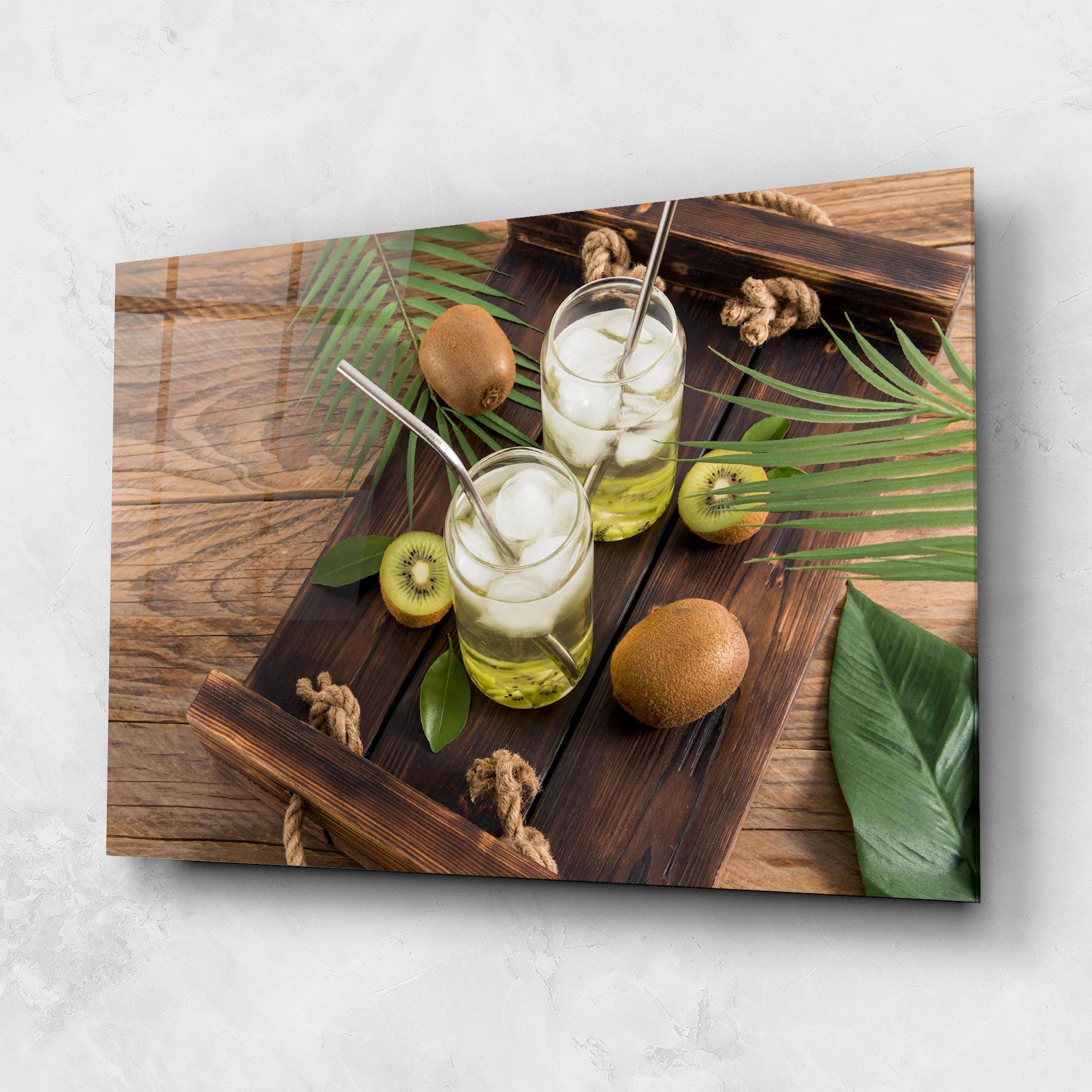 Glasbild Kiwi Drinks mockup 1