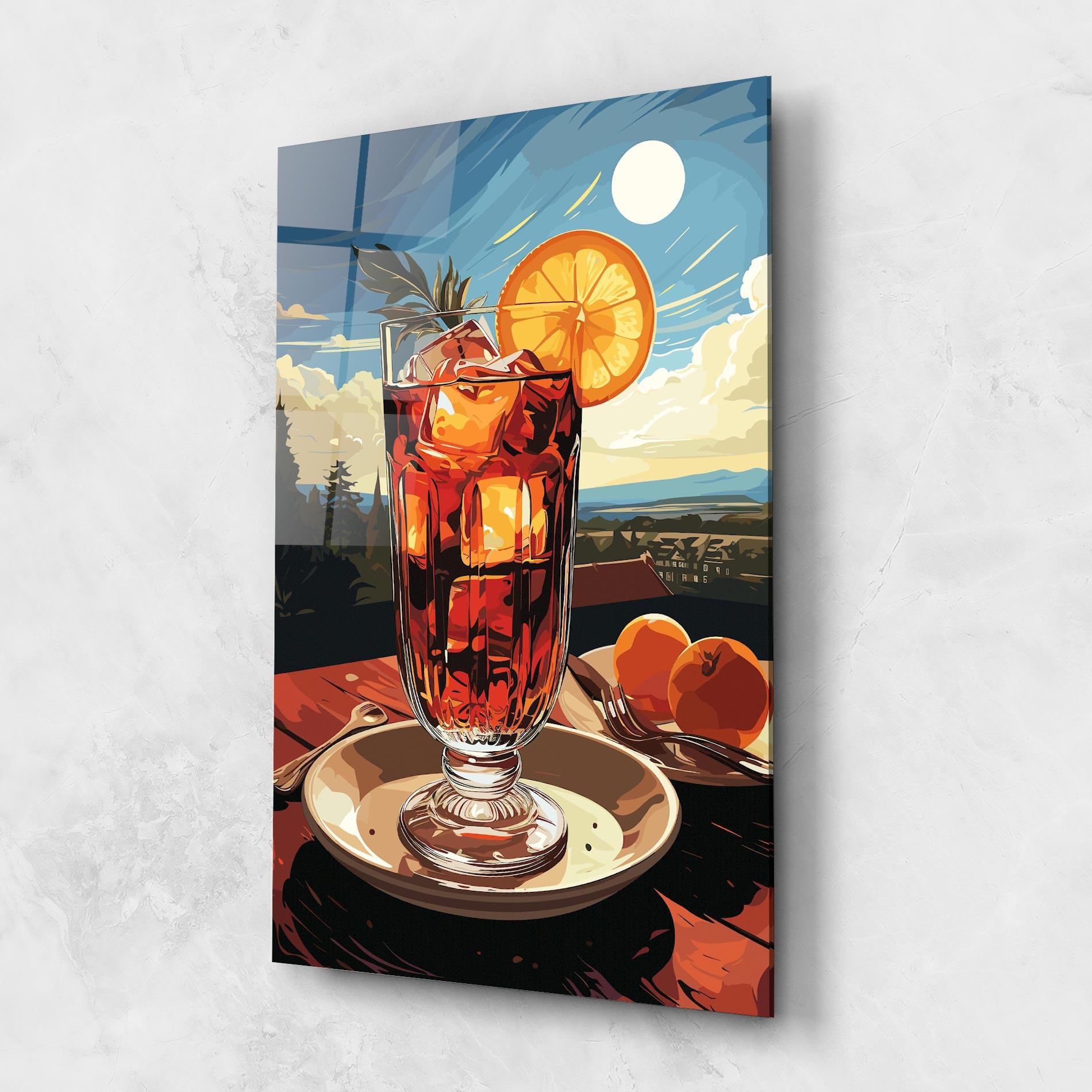 Glasbild Cocktail Orange mockup 1