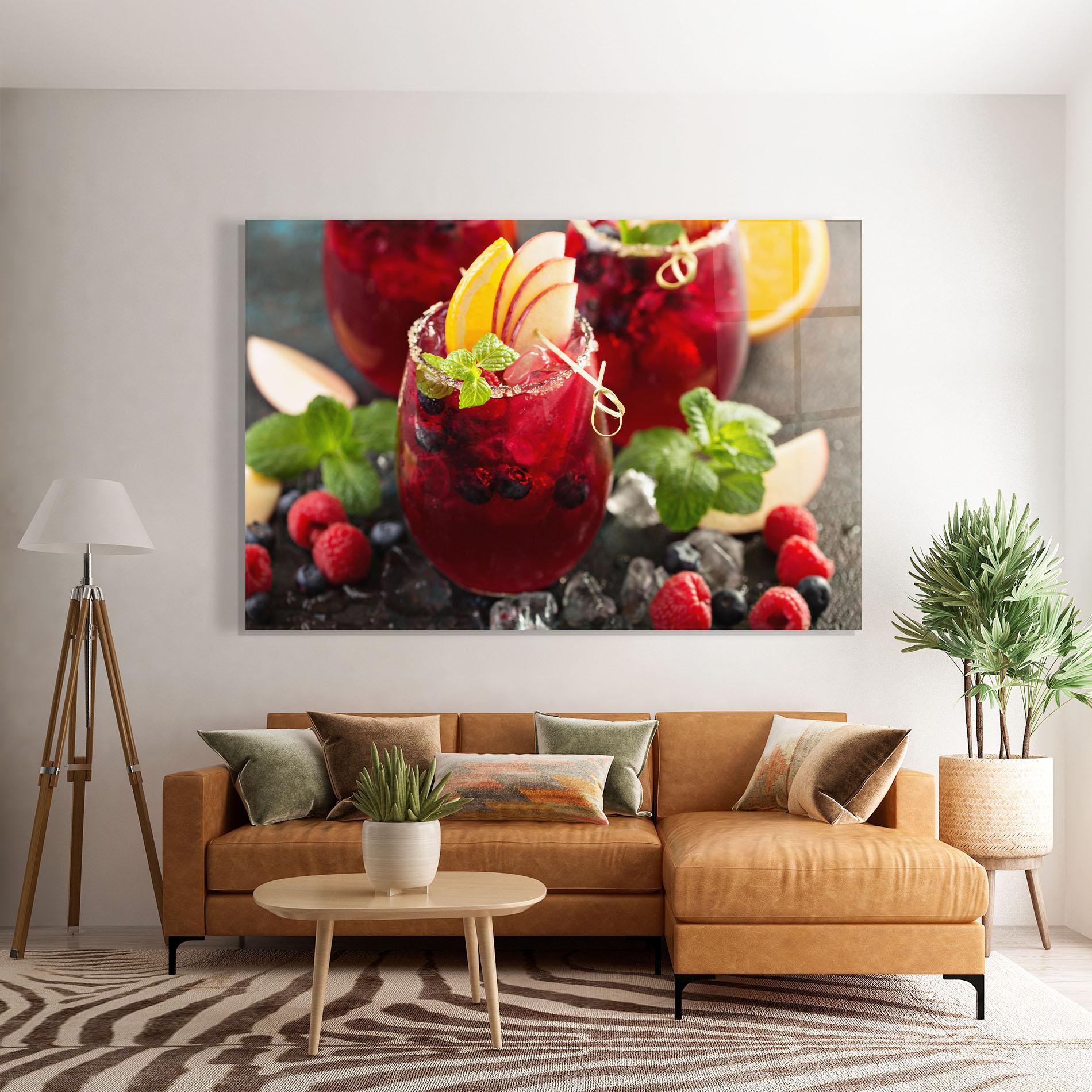 Glasbild Berry Drink mockup 7