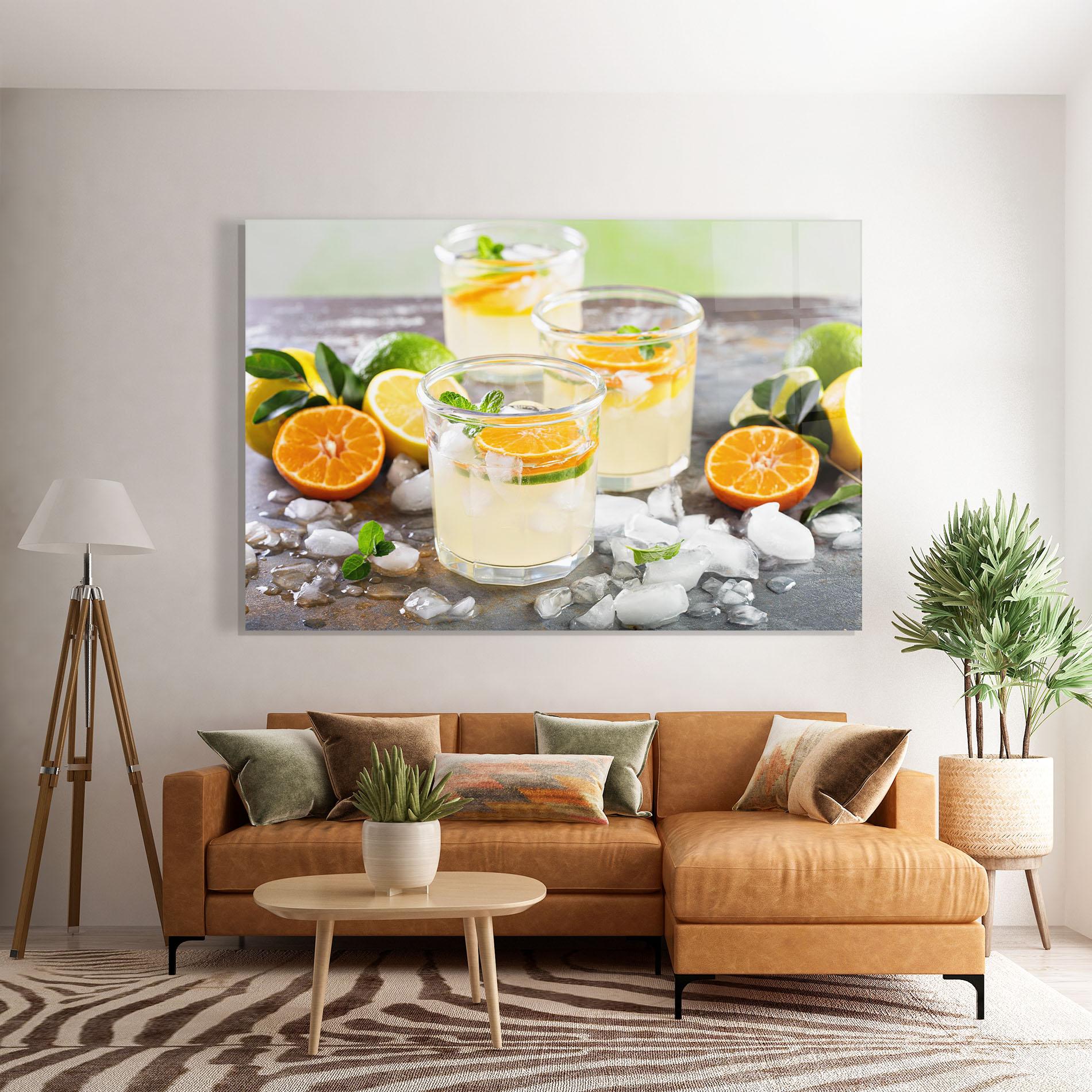 Glasbild Citrus Fruit Lemonade mockup 7