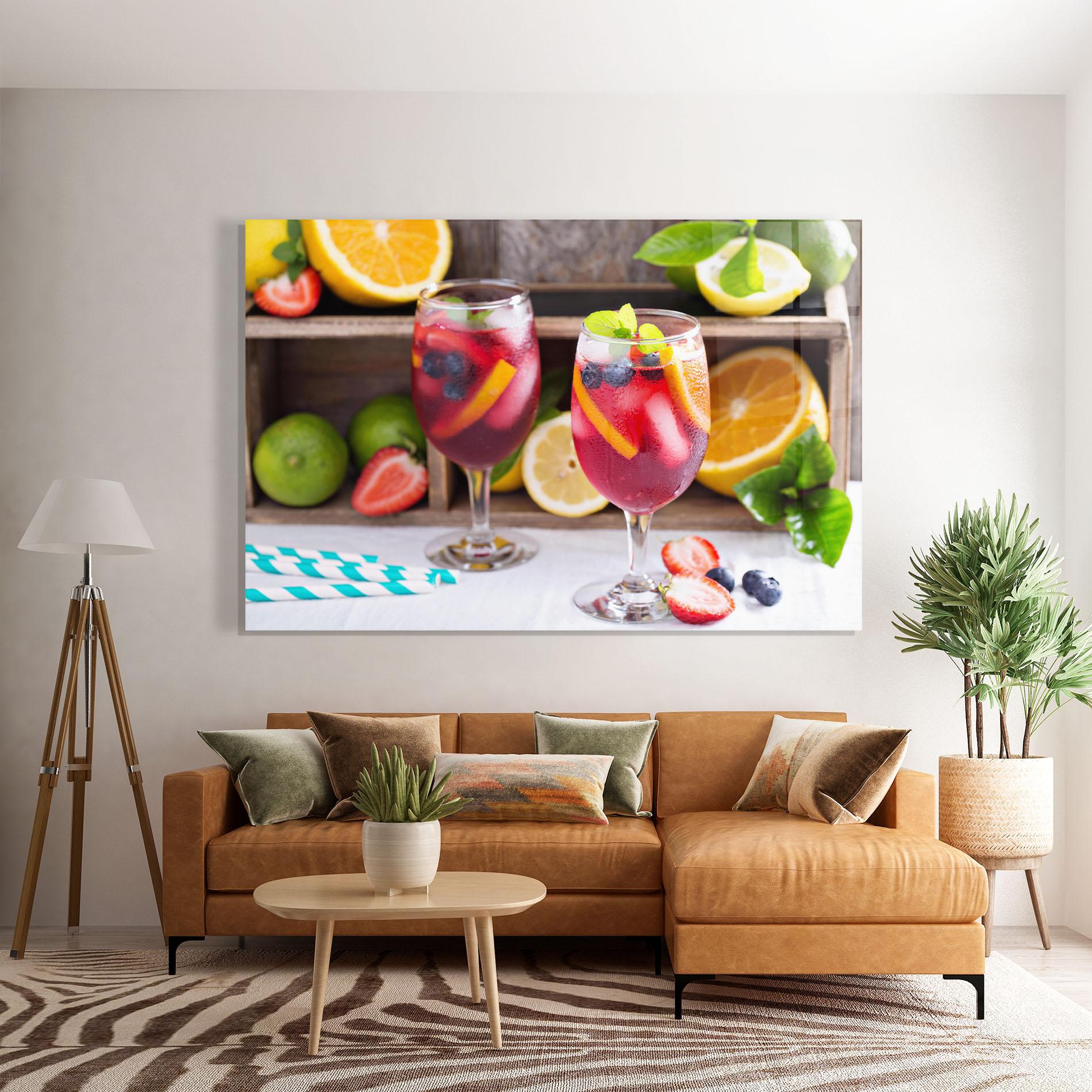 Glasbild Colorful Summer Drink mockup 7