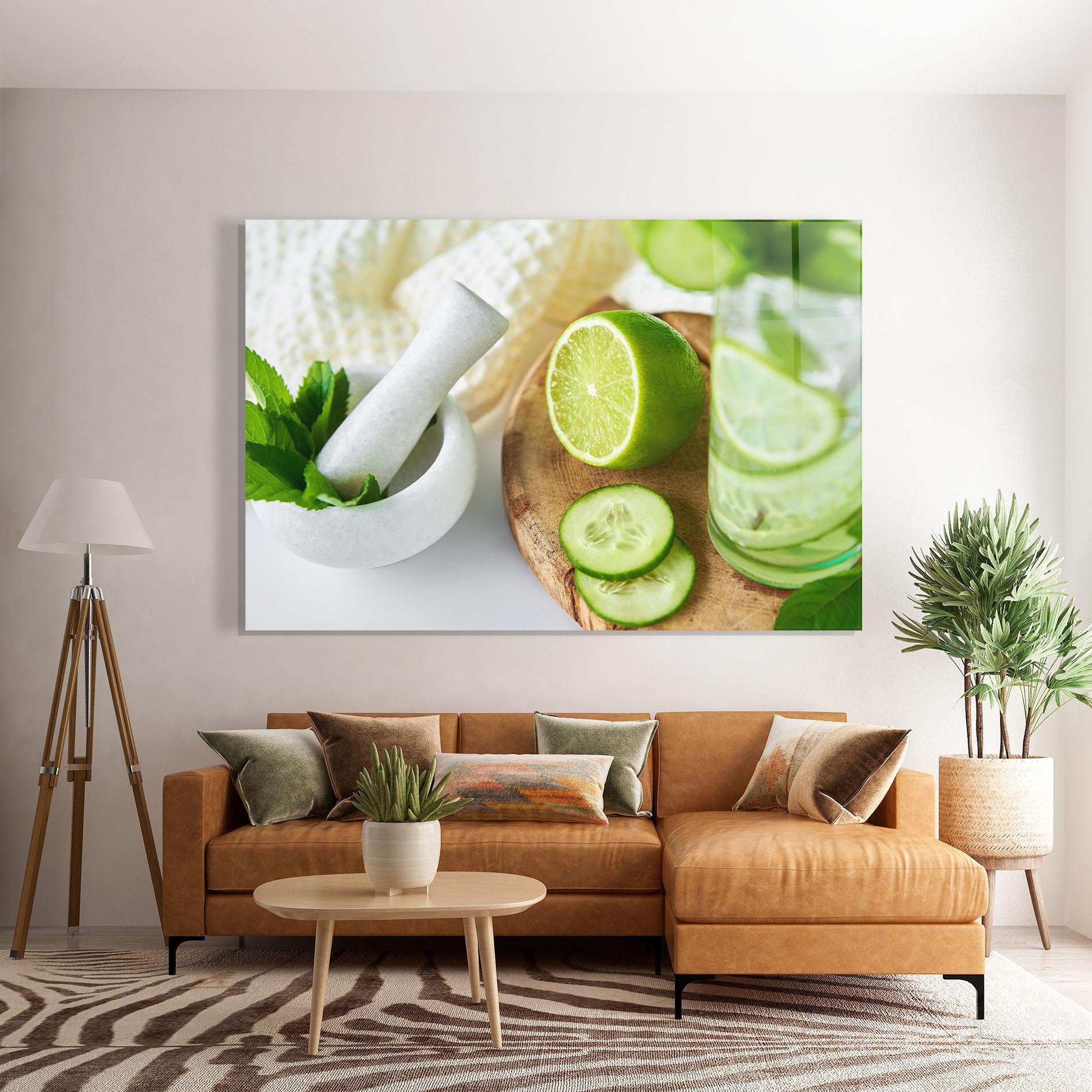 Glasbild Detox Drink Lemonade mockup 7