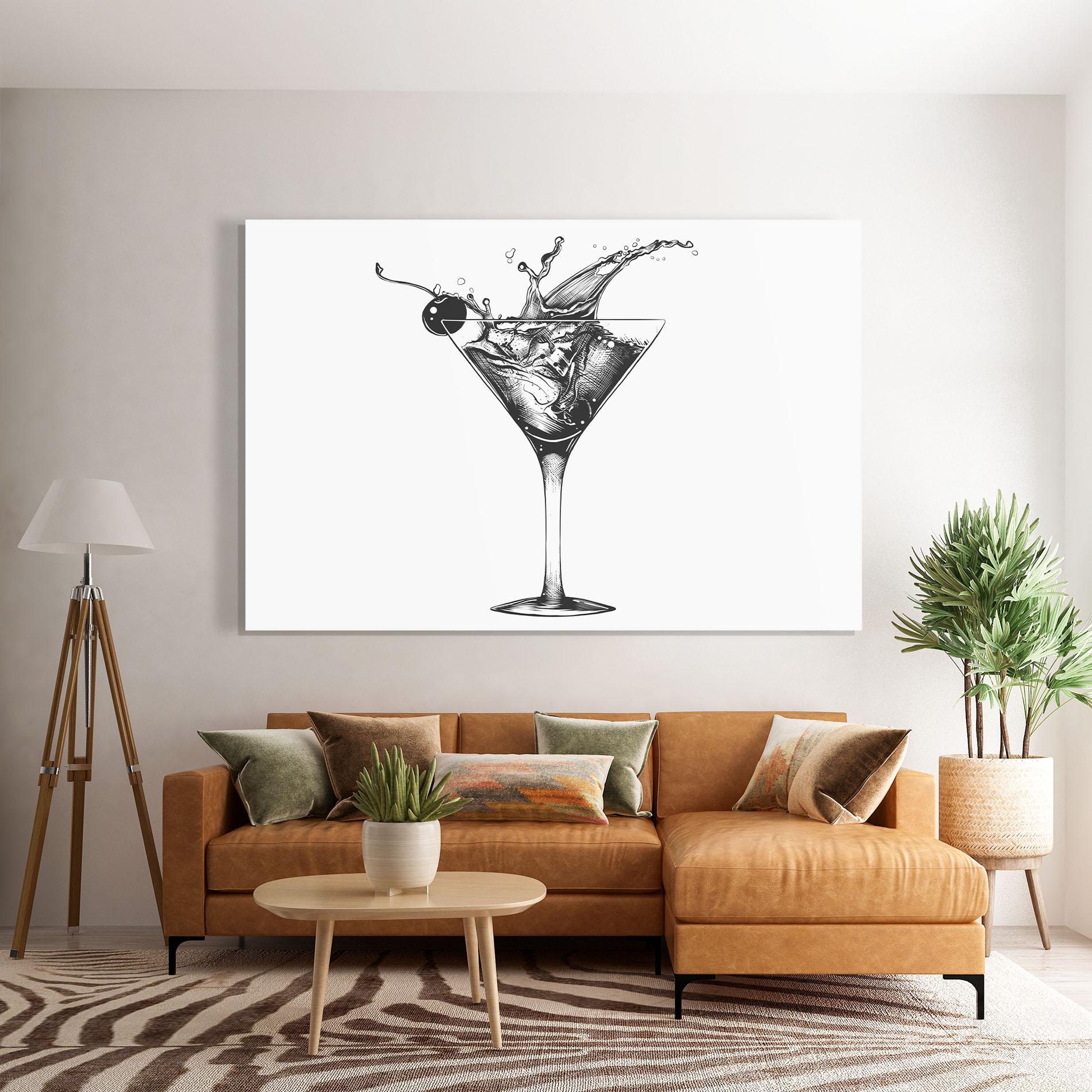 Glasbild Drink Splash mockup 7