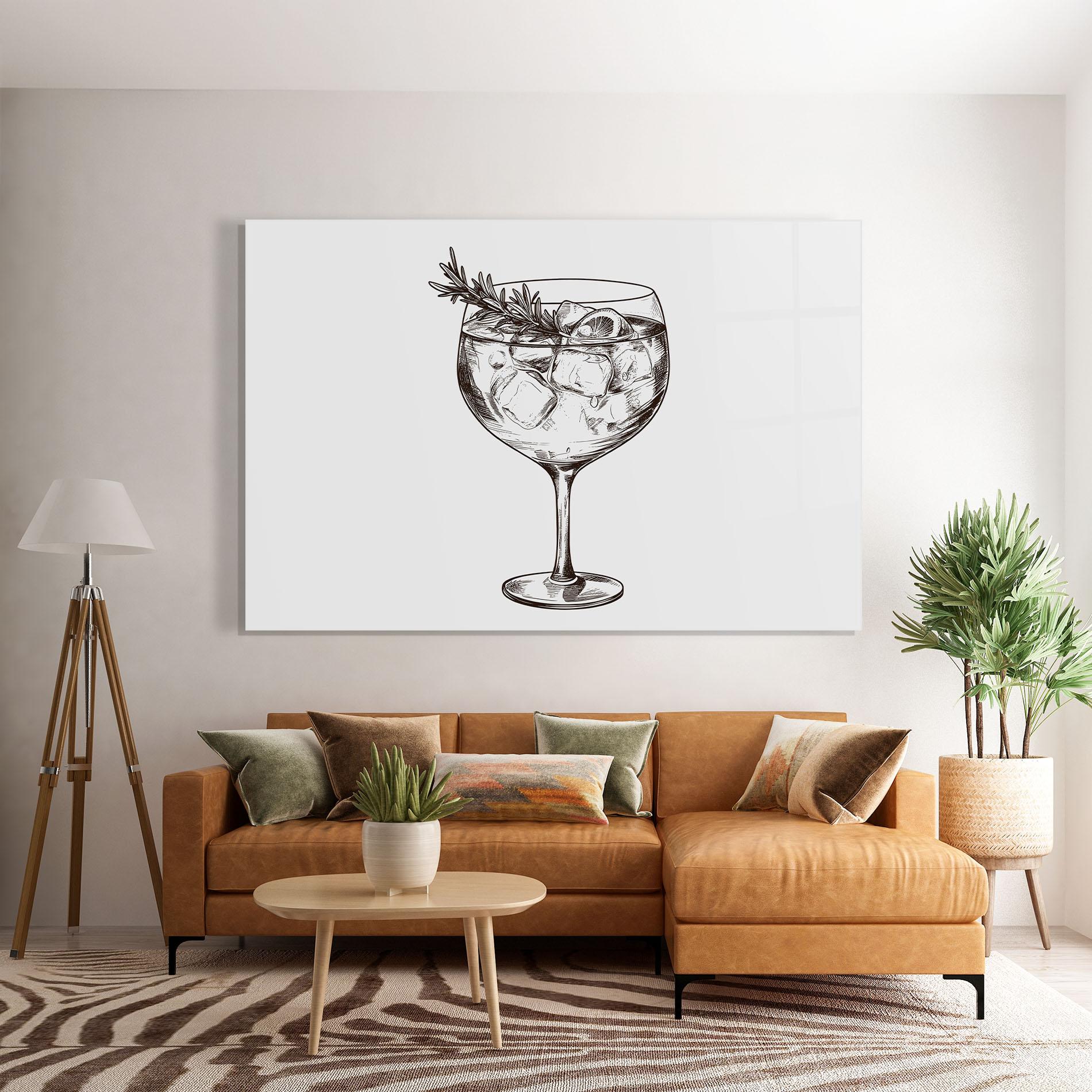 Glasbild Gintonic mockup 7
