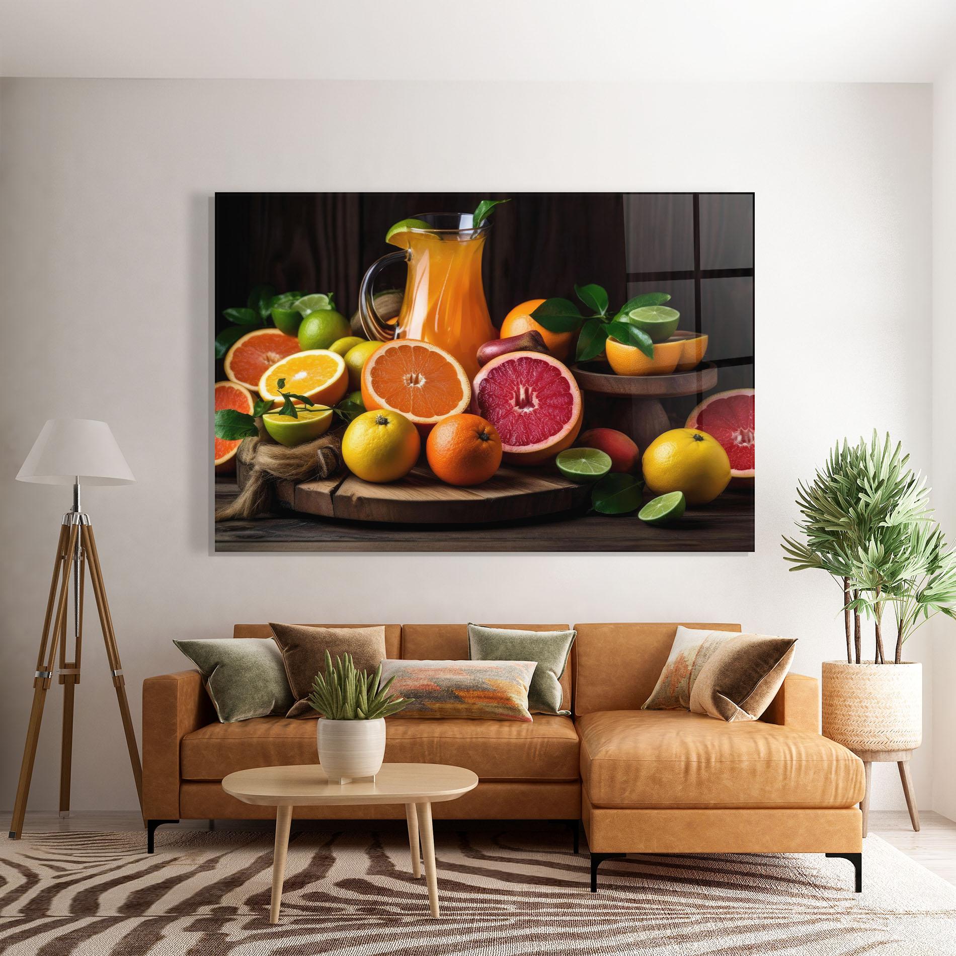 Glasbild Glass Of Orange Juice mockup 7