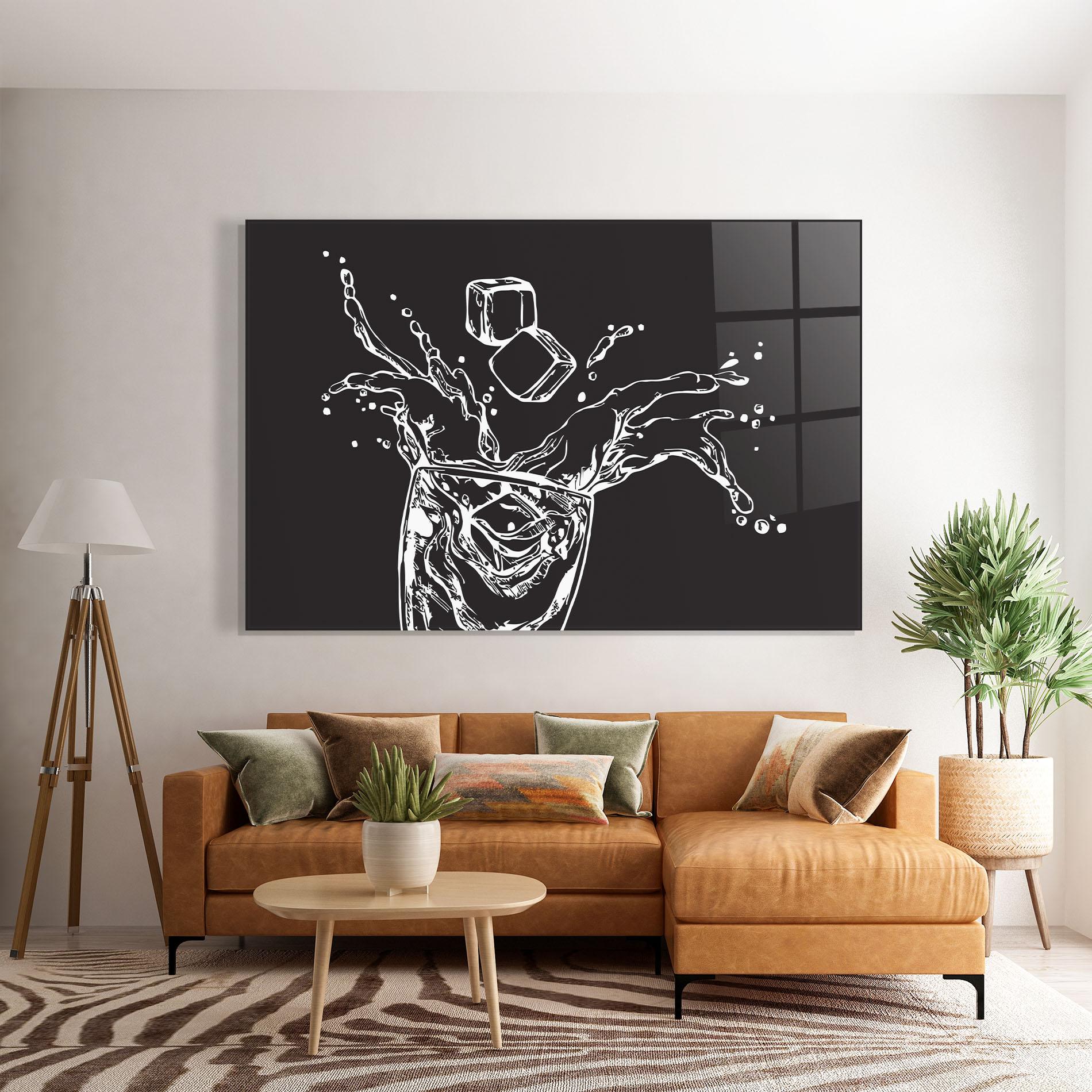 Glasbild Ice Splash Drink mockup 7