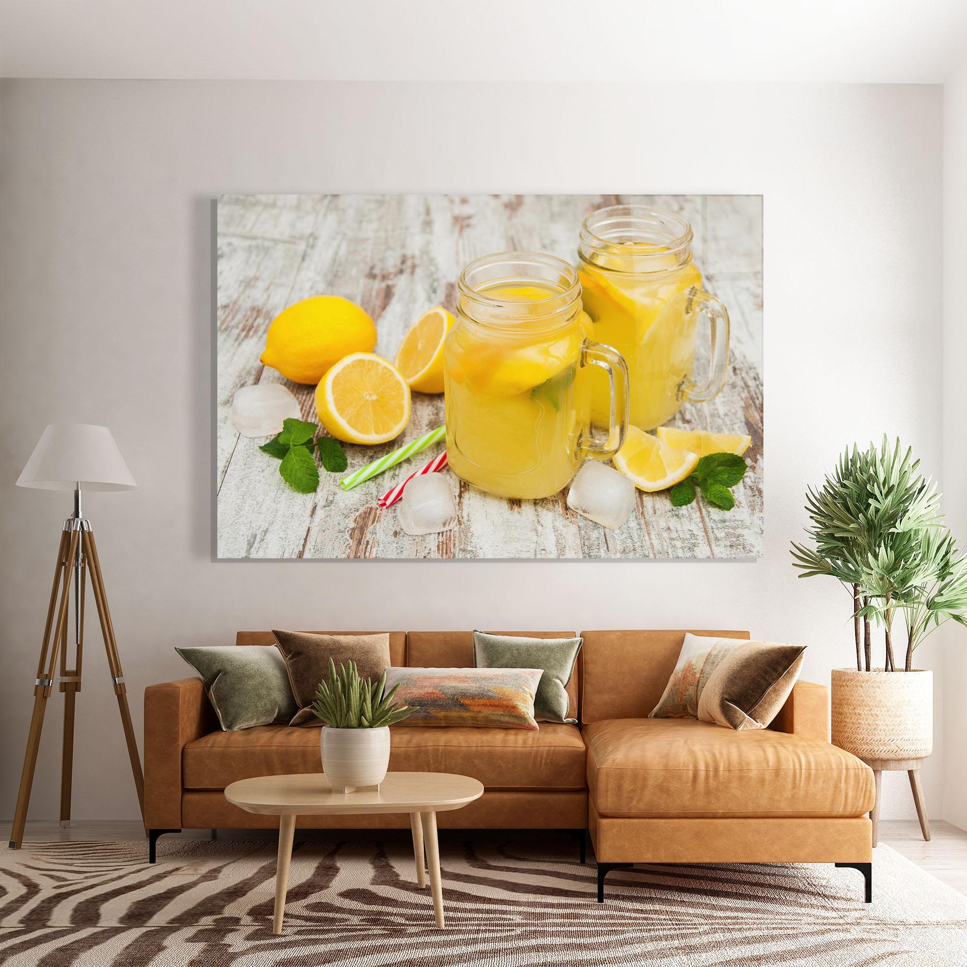 Glasbild Jars With Lemonade mockup 7