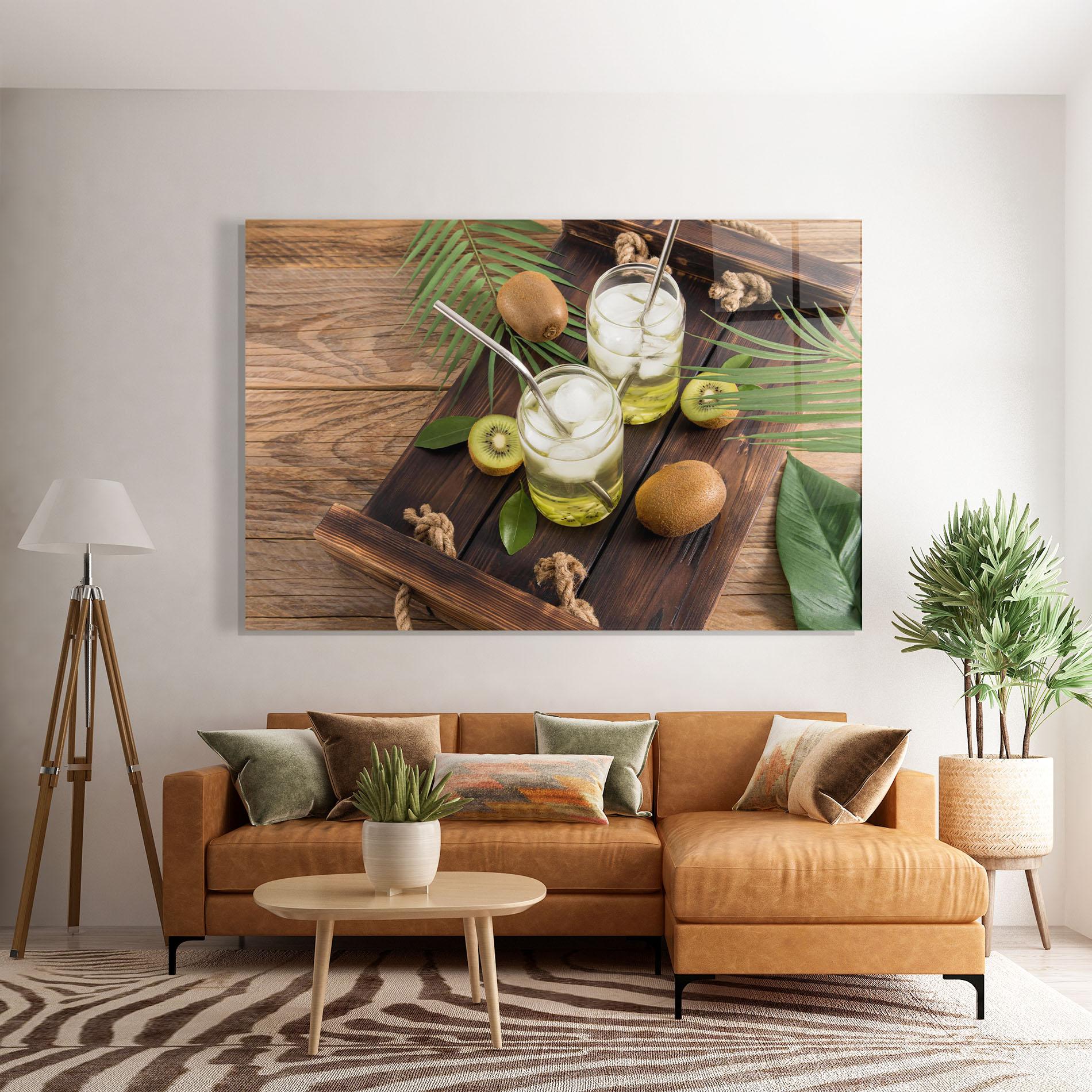 Glasbild Kiwi Drinks mockup 7