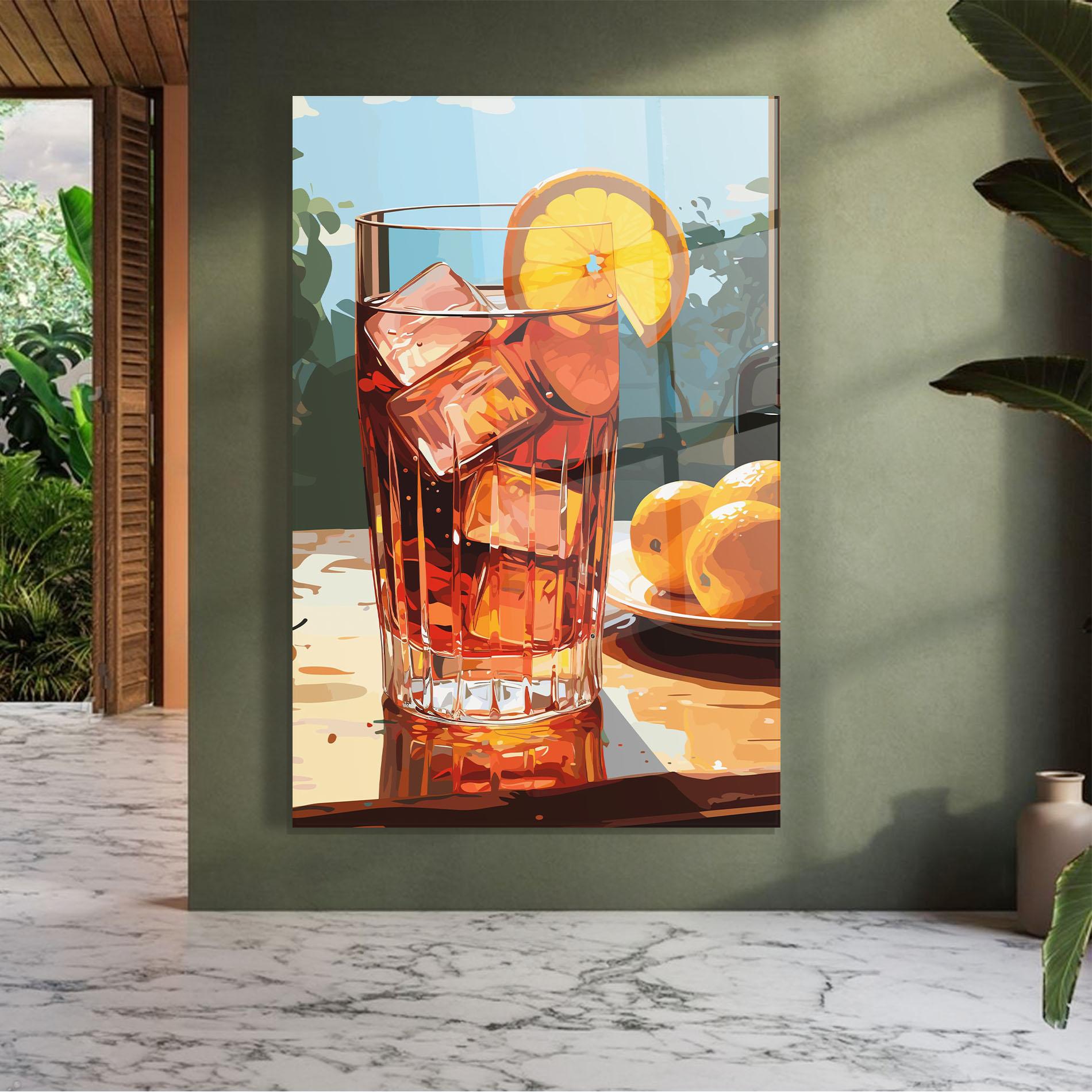 Glasbild Cocktail Art mockup 7