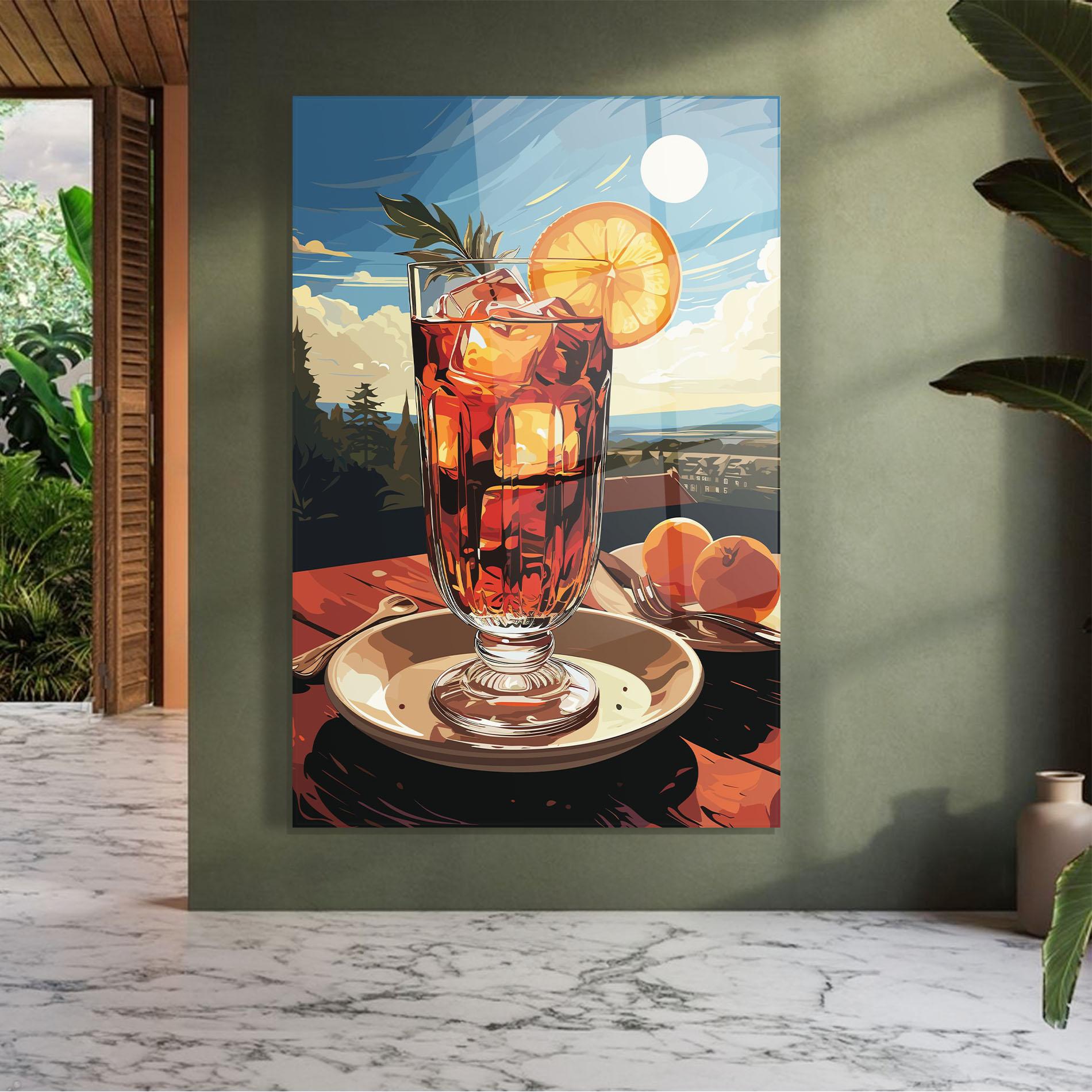 Glasbild Cocktail Orange mockup 7