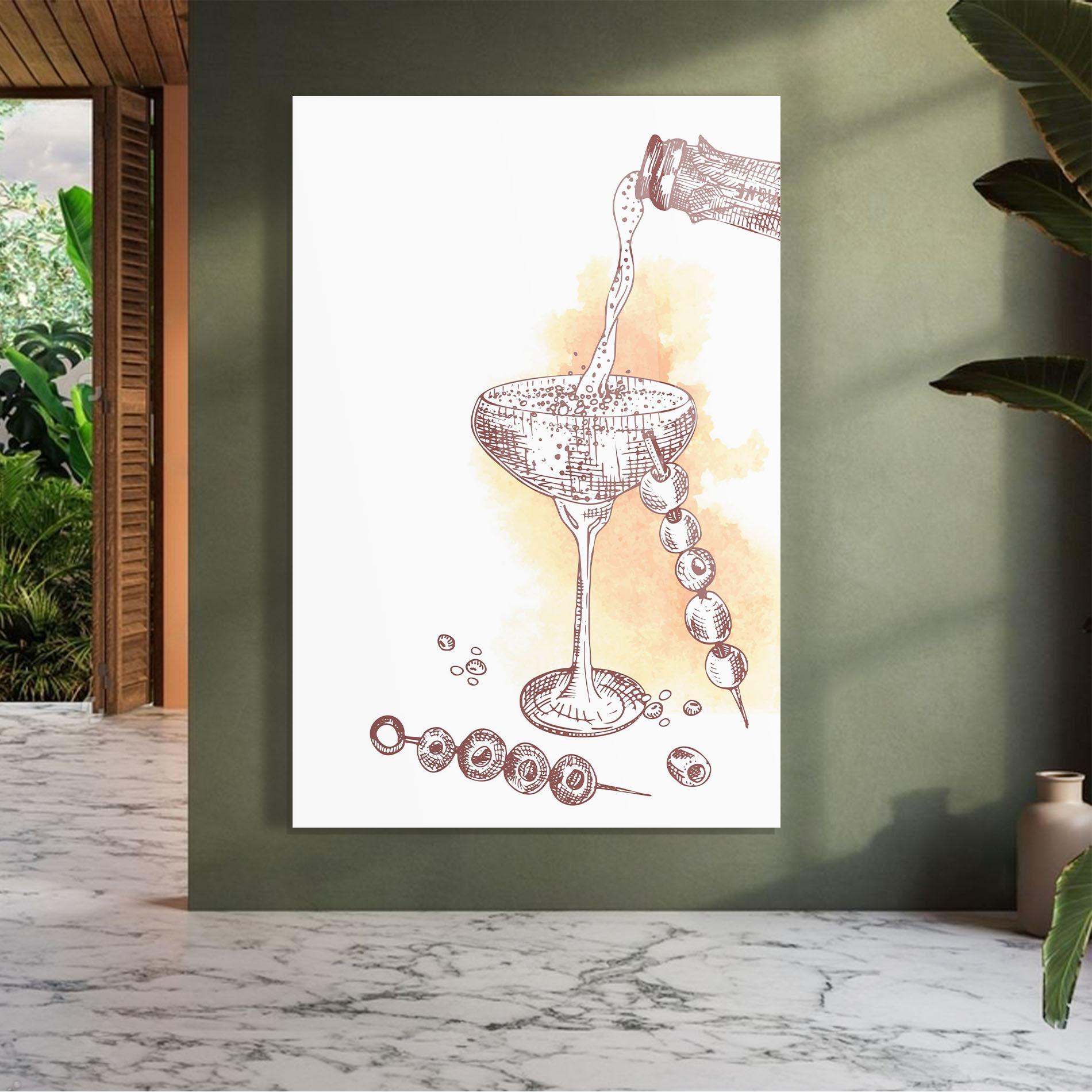 Glasbild Cocktail mockup 7