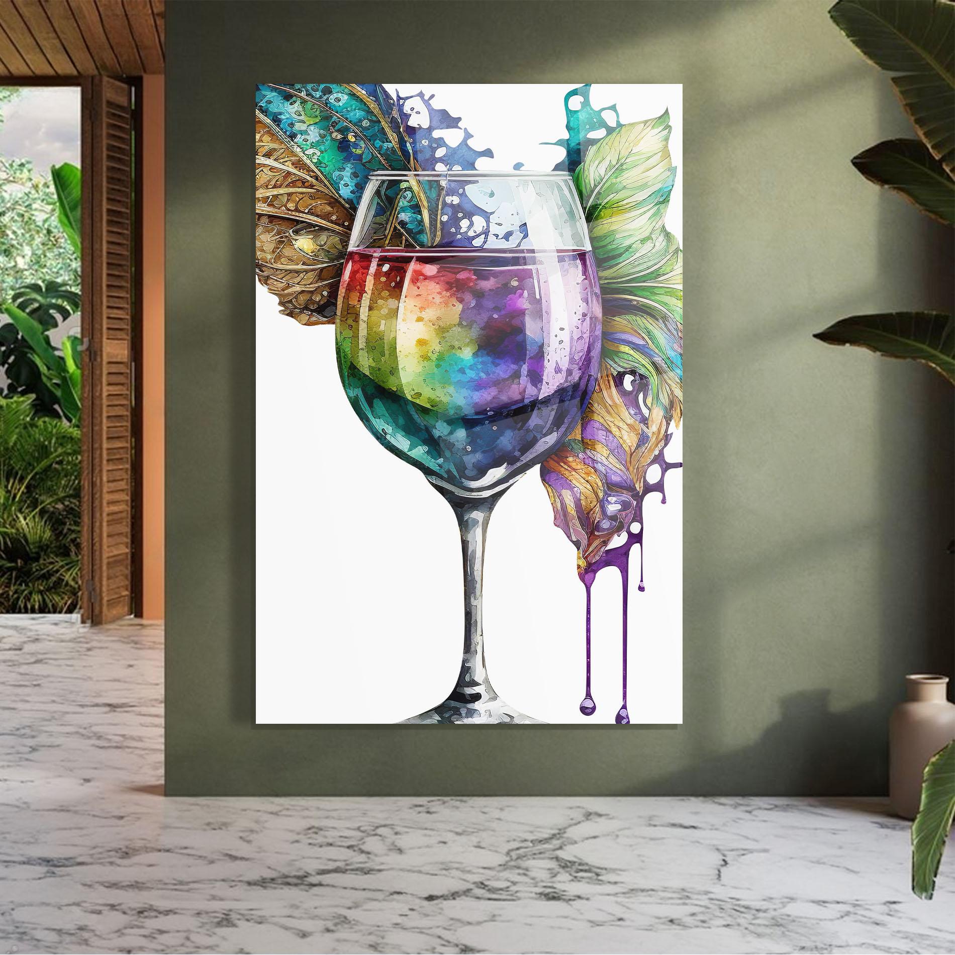 Glasbild Colorful Drink mockup 7