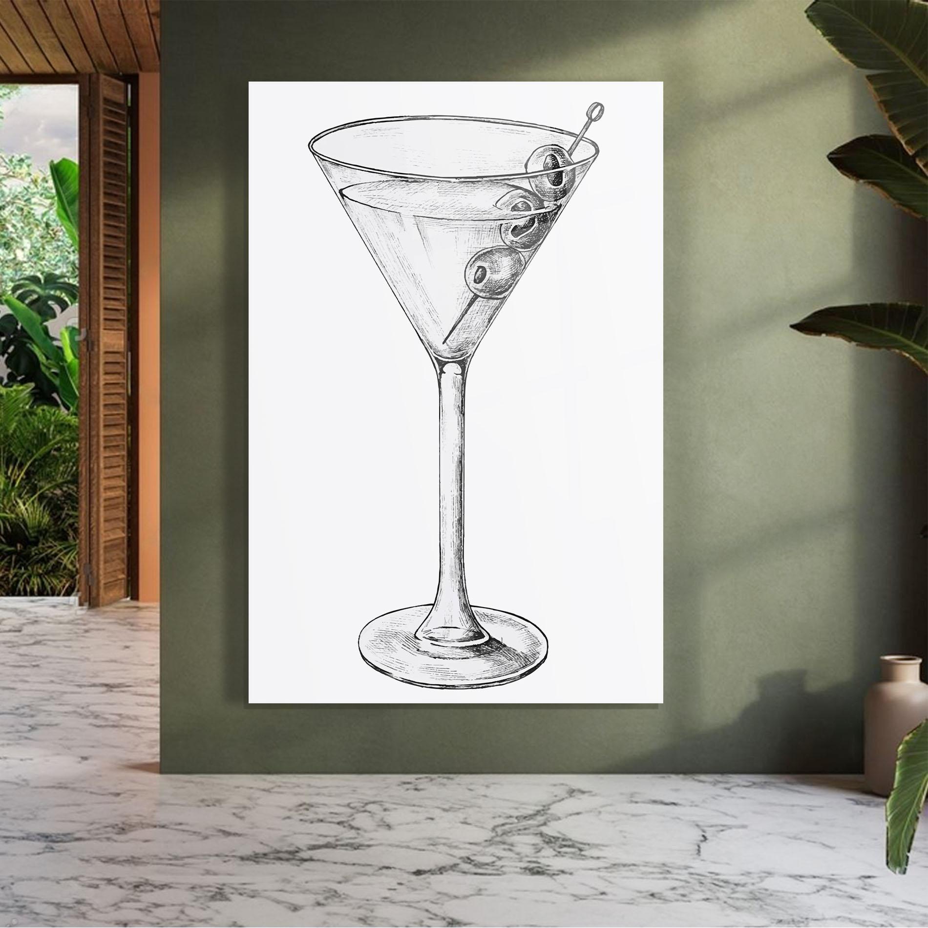 Glasbild Hand Drawn Glass mockup 7