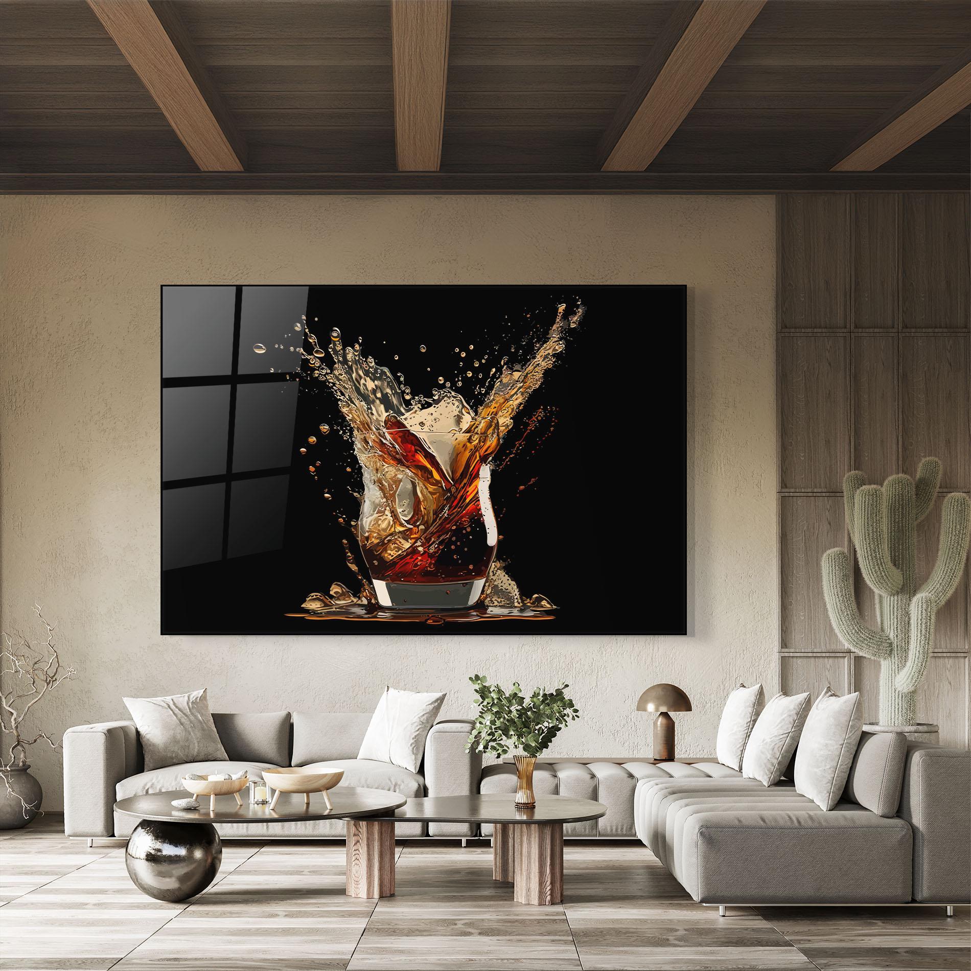 Glasbild Cola Splash mockup 8