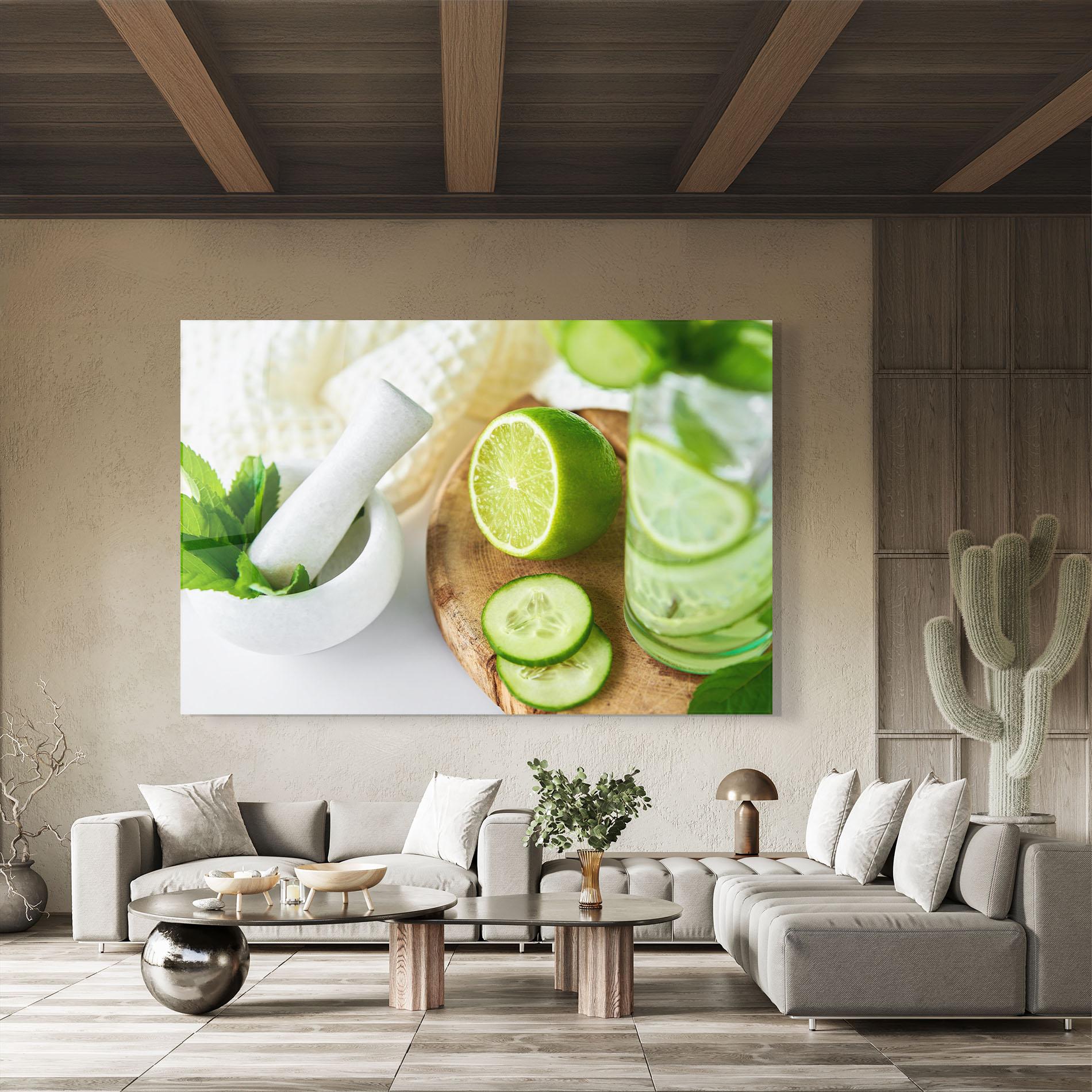 Glasbild Detox Drink Lemonade mockup 8