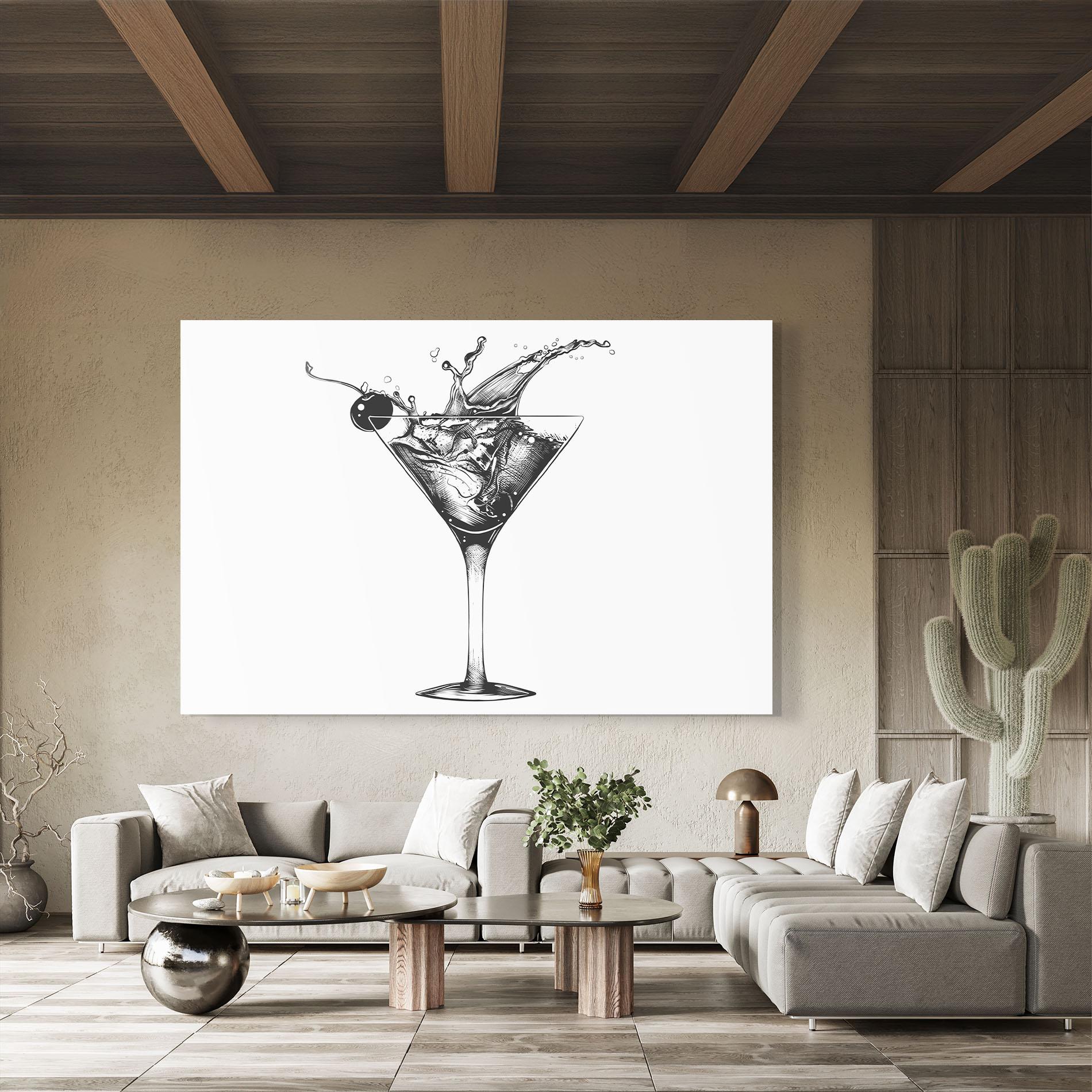 Glasbild Drink Splash mockup 8