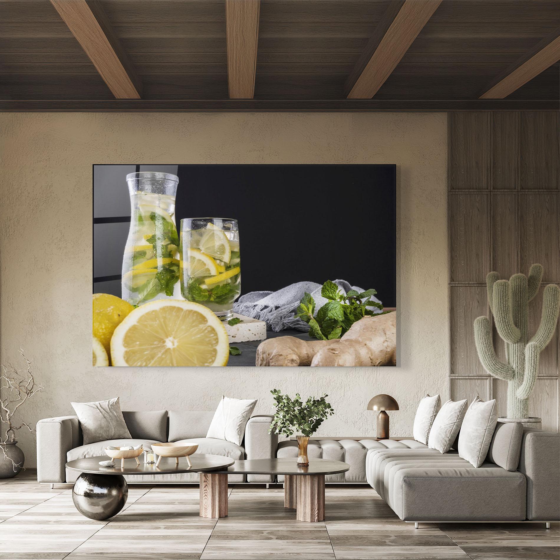 Glasbild Ginger Lemonade mockup 8