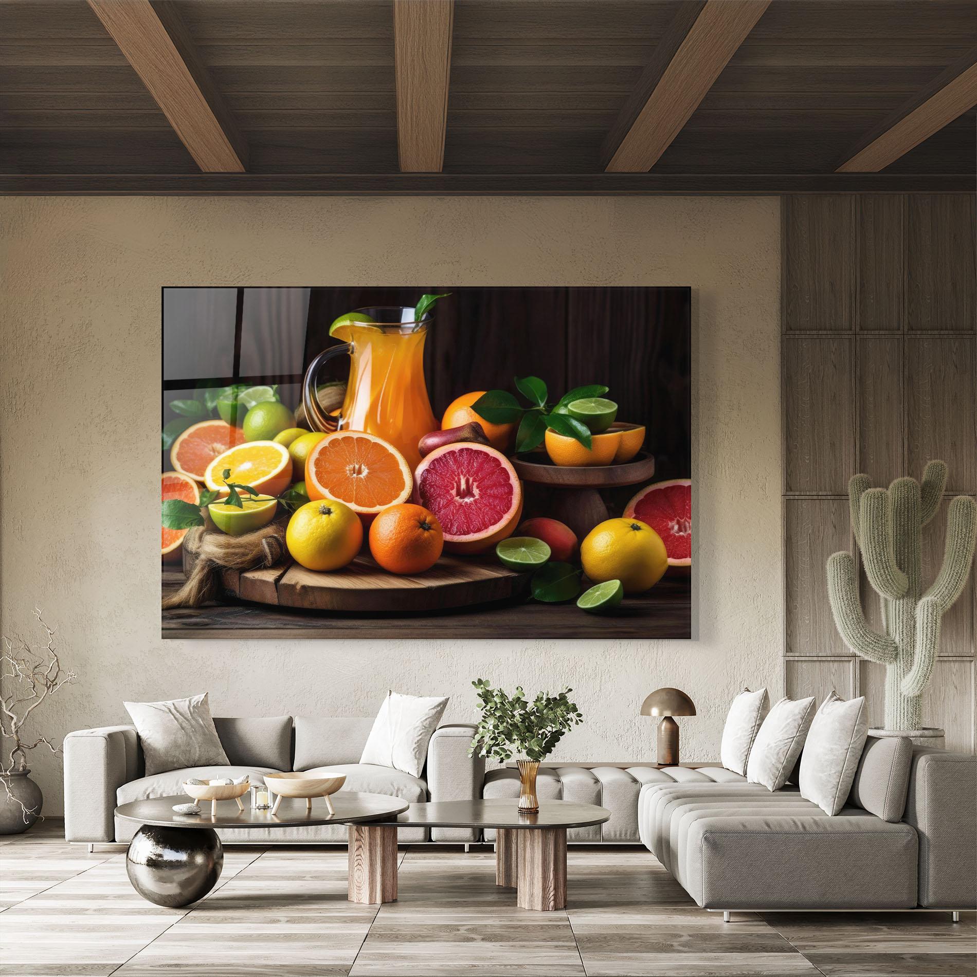 Glasbild Glass Of Orange Juice mockup 8