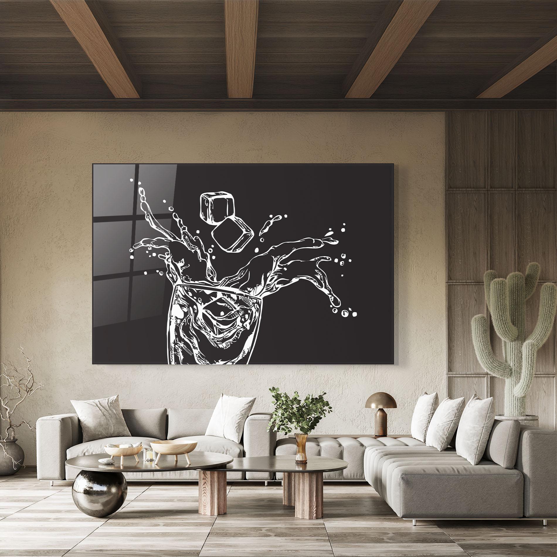 Glasbild Ice Splash Drink mockup 8