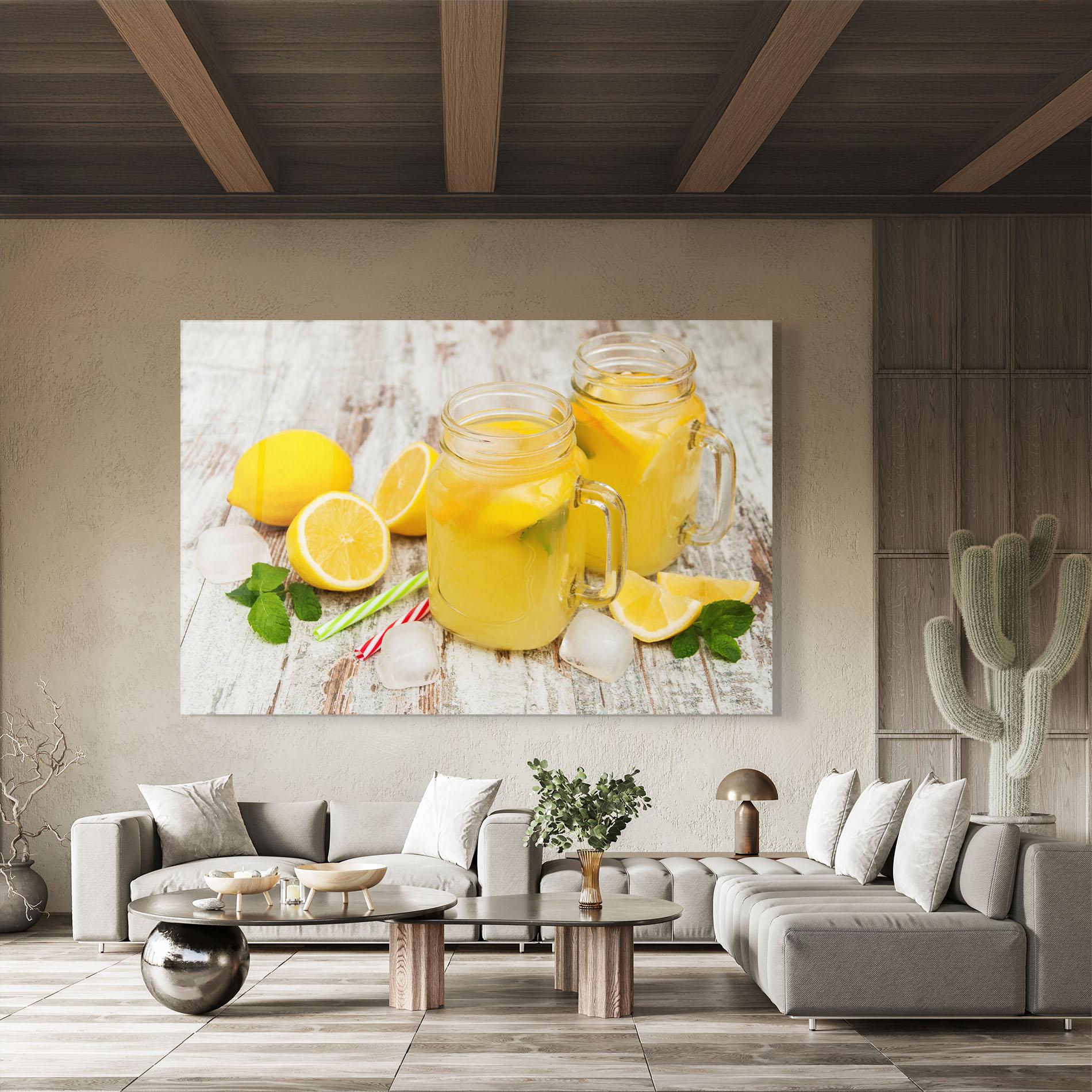 Glasbild Jars With Lemonade mockup 8