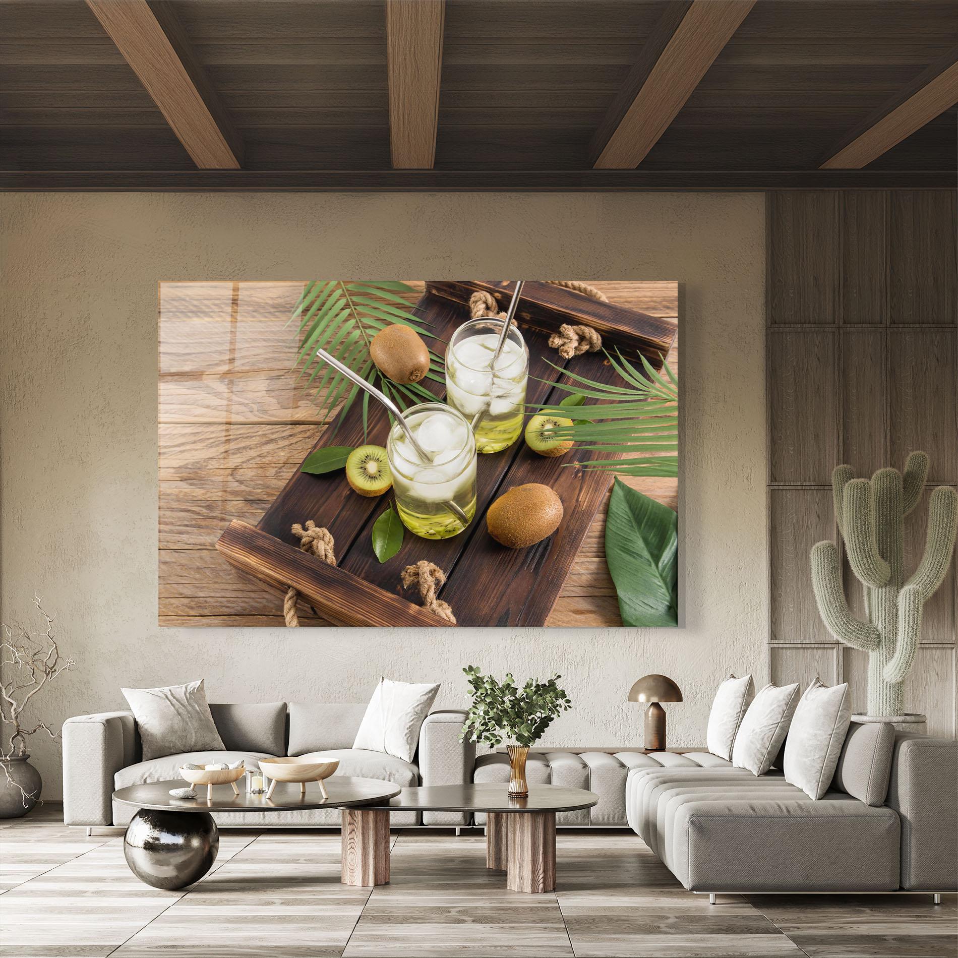 Glasbild Kiwi Drinks mockup 8