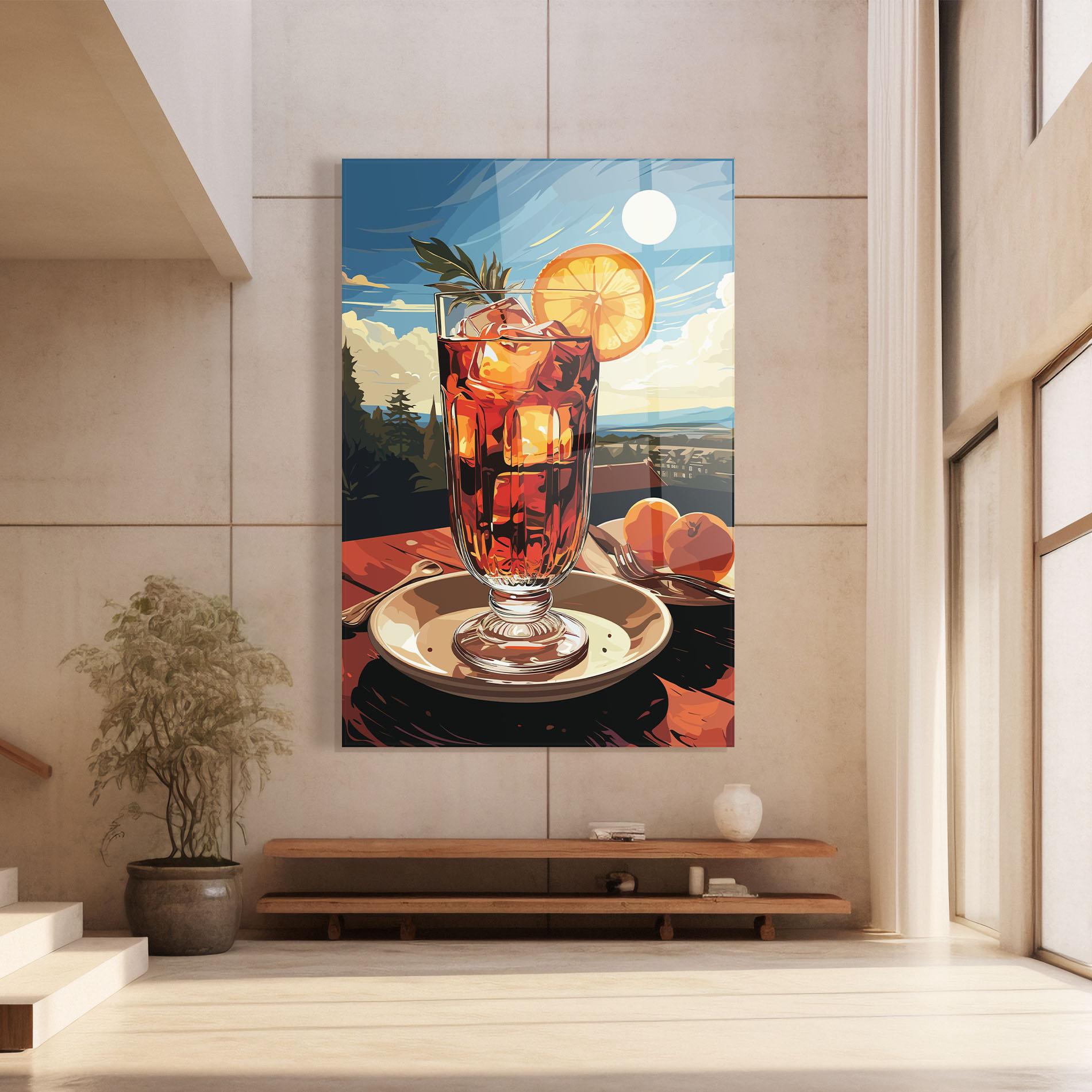 Glasbild Cocktail Orange mockup 8