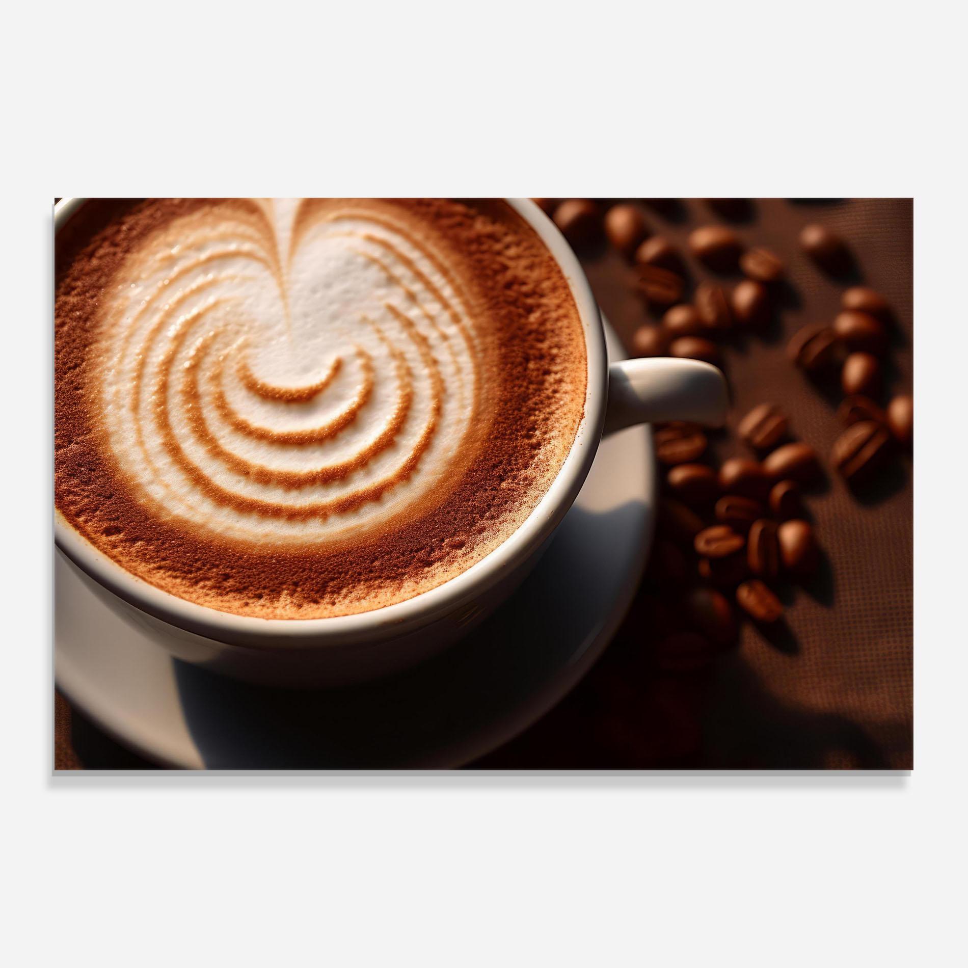 Glasbild Cappuccino mockup 0