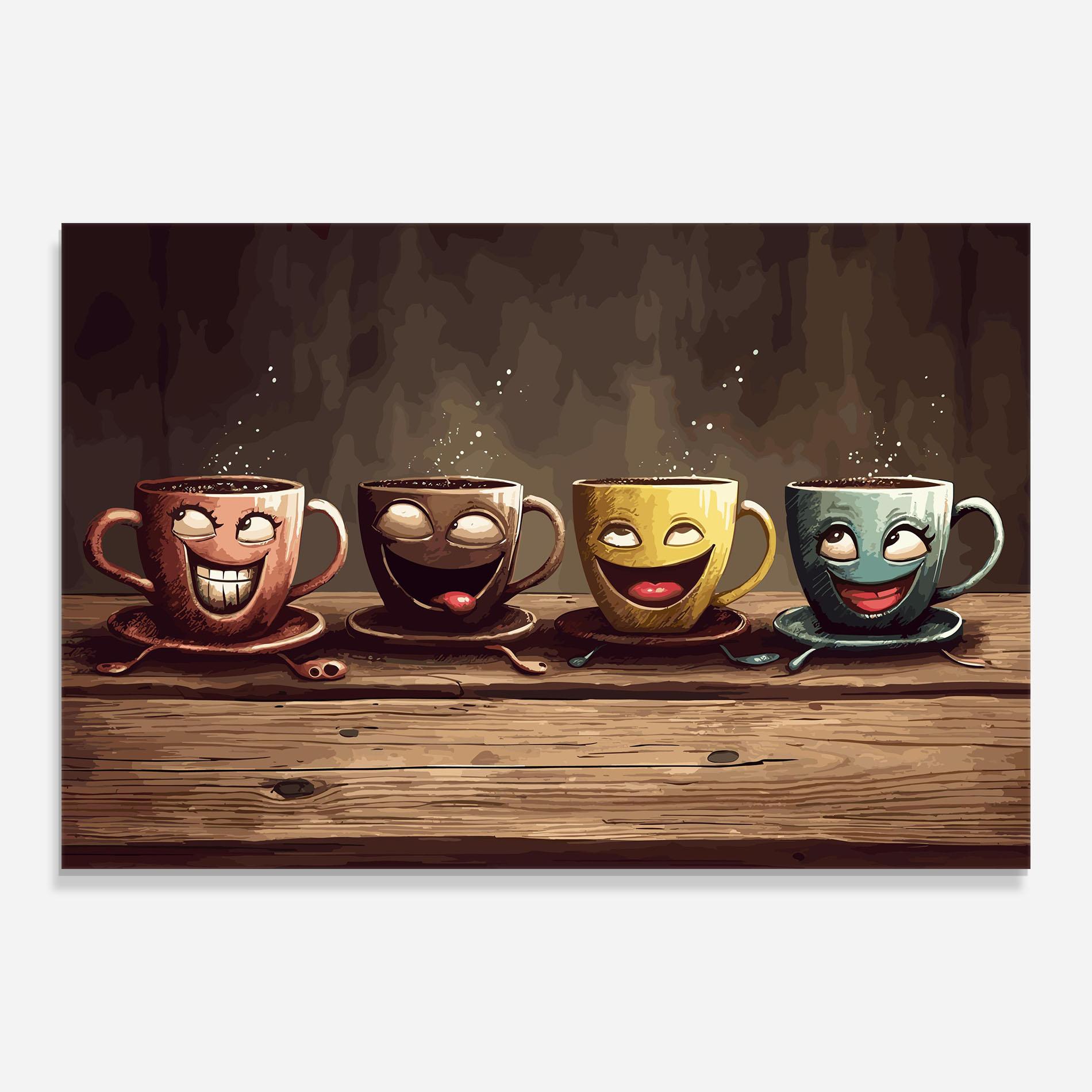 Glasbild Coffee Faces mockup 0