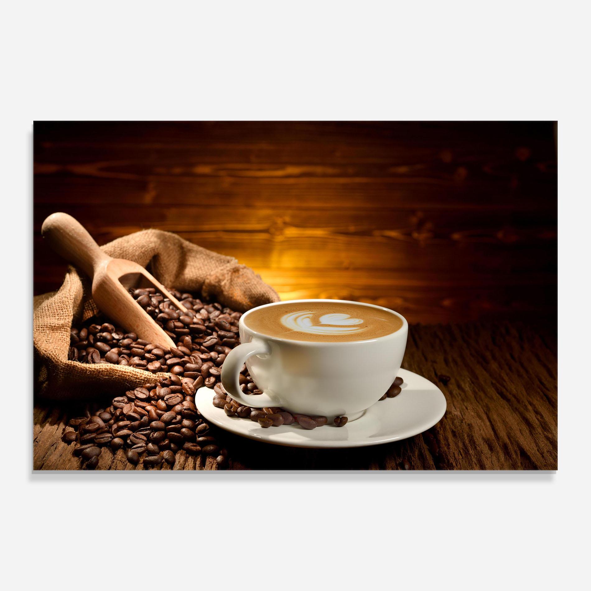 Glasbild Latte Coffee mockup 0