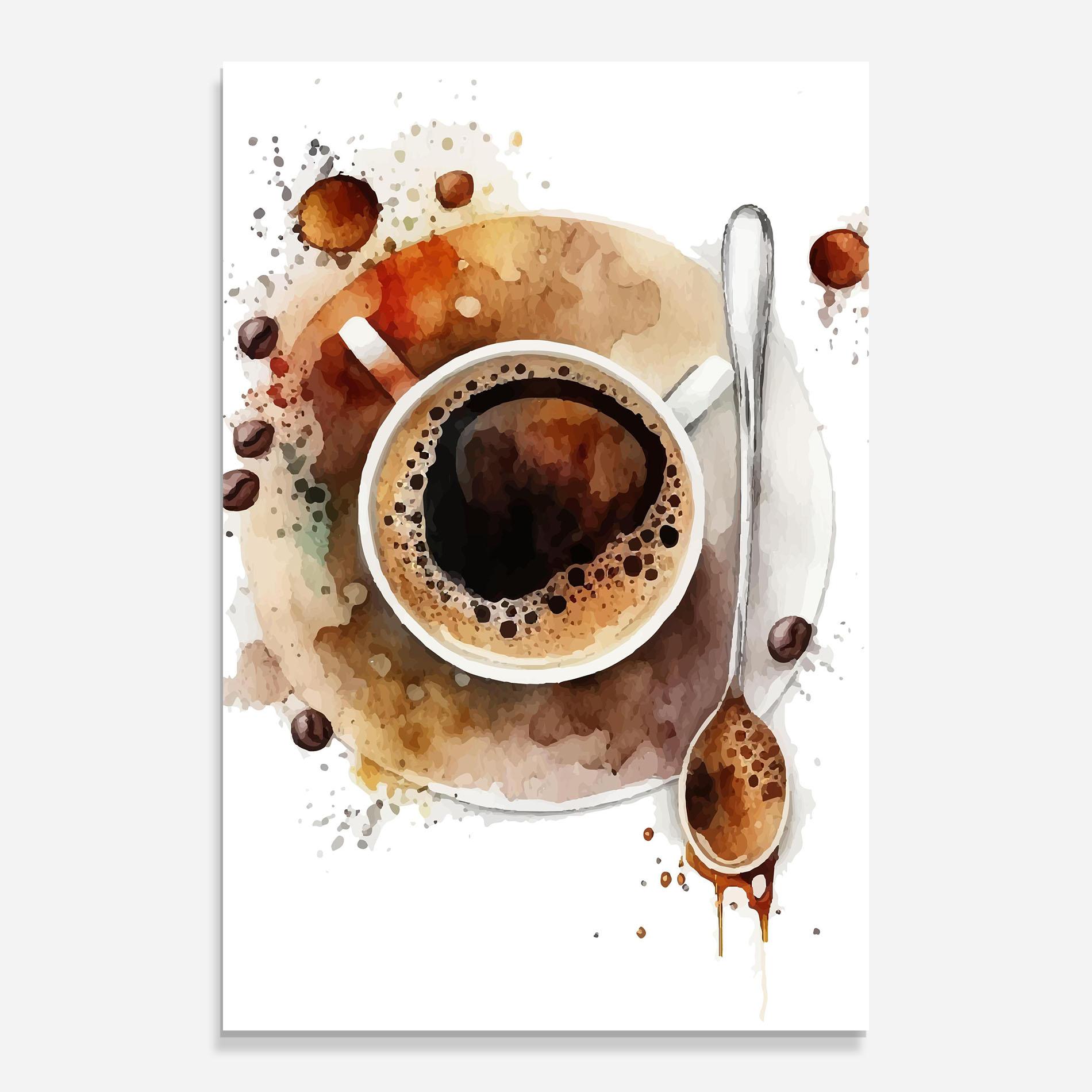 Glasbild Coffee Liquid mockup 0