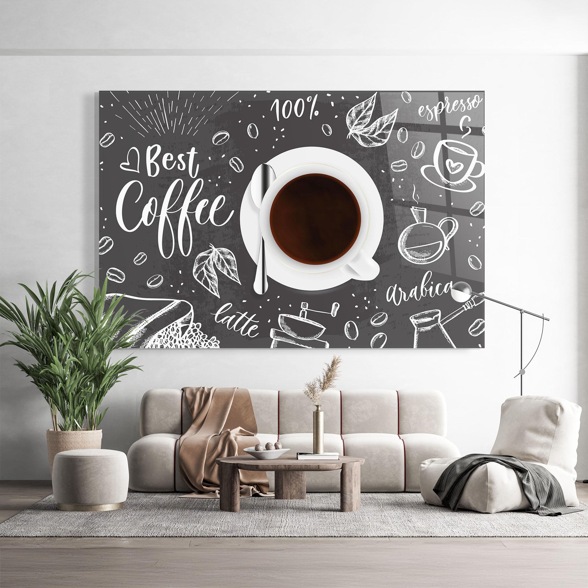 Glasbild Best Coffee mockup 9
