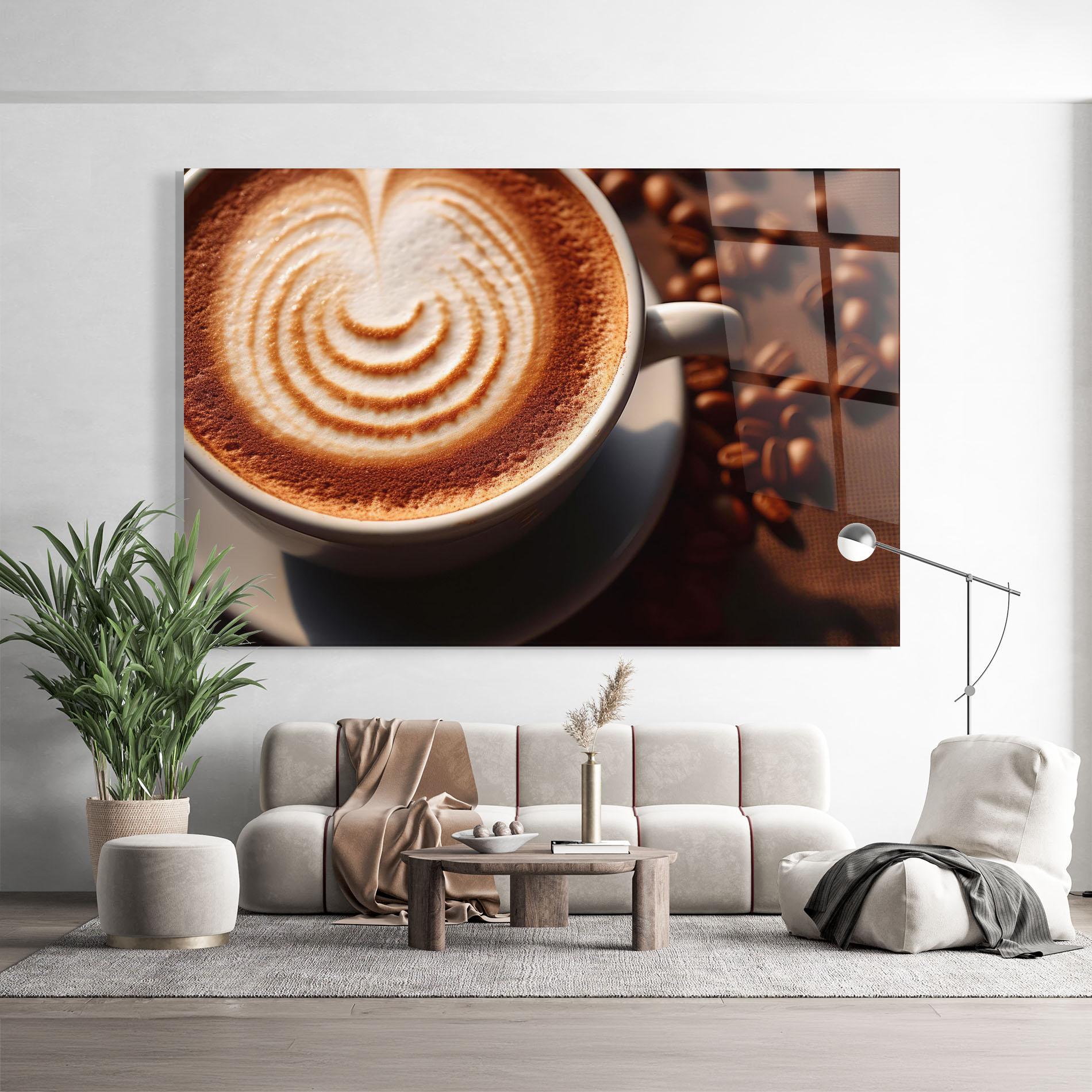 Glasbild Cappuccino mockup 9