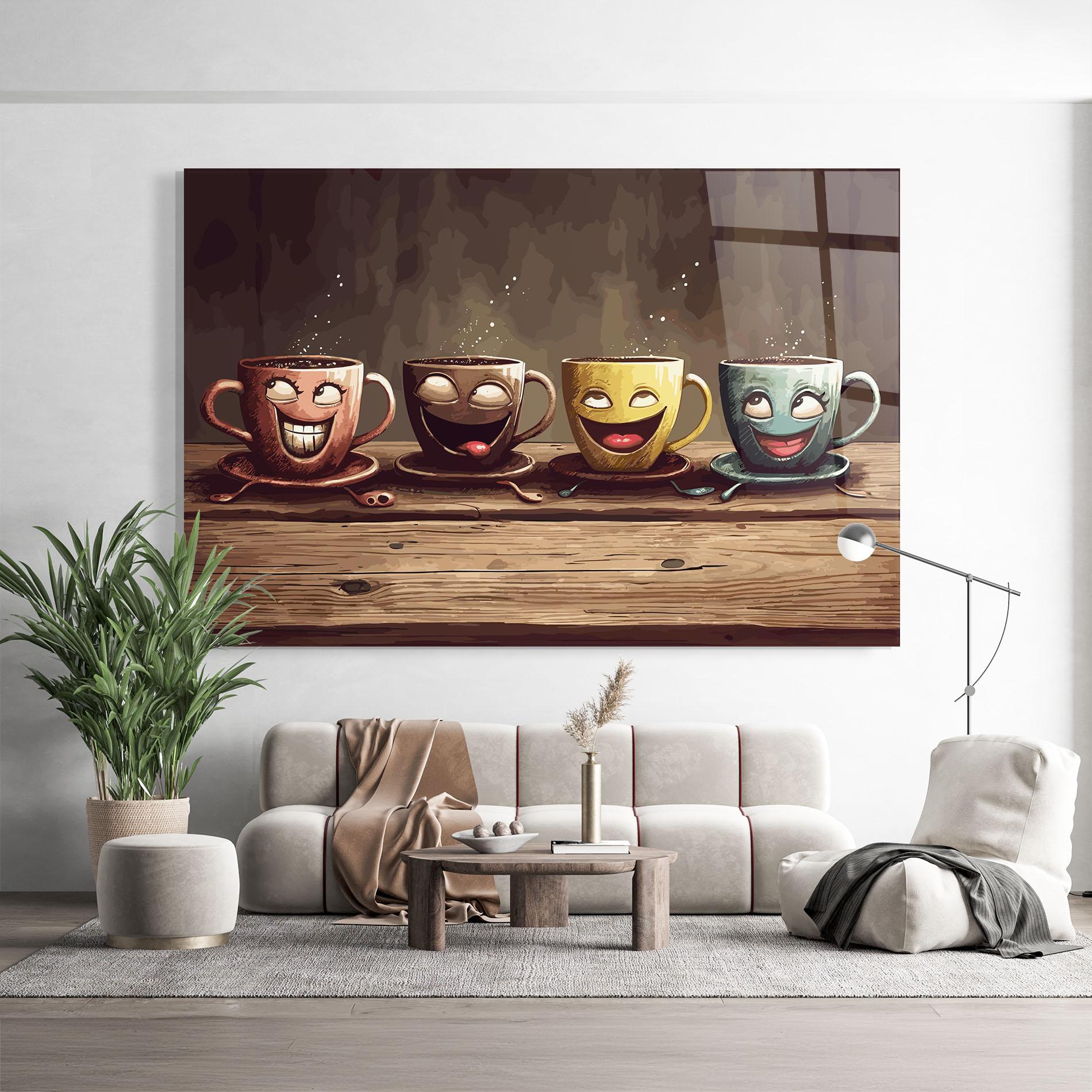 Glasbild Coffee Faces mockup 9