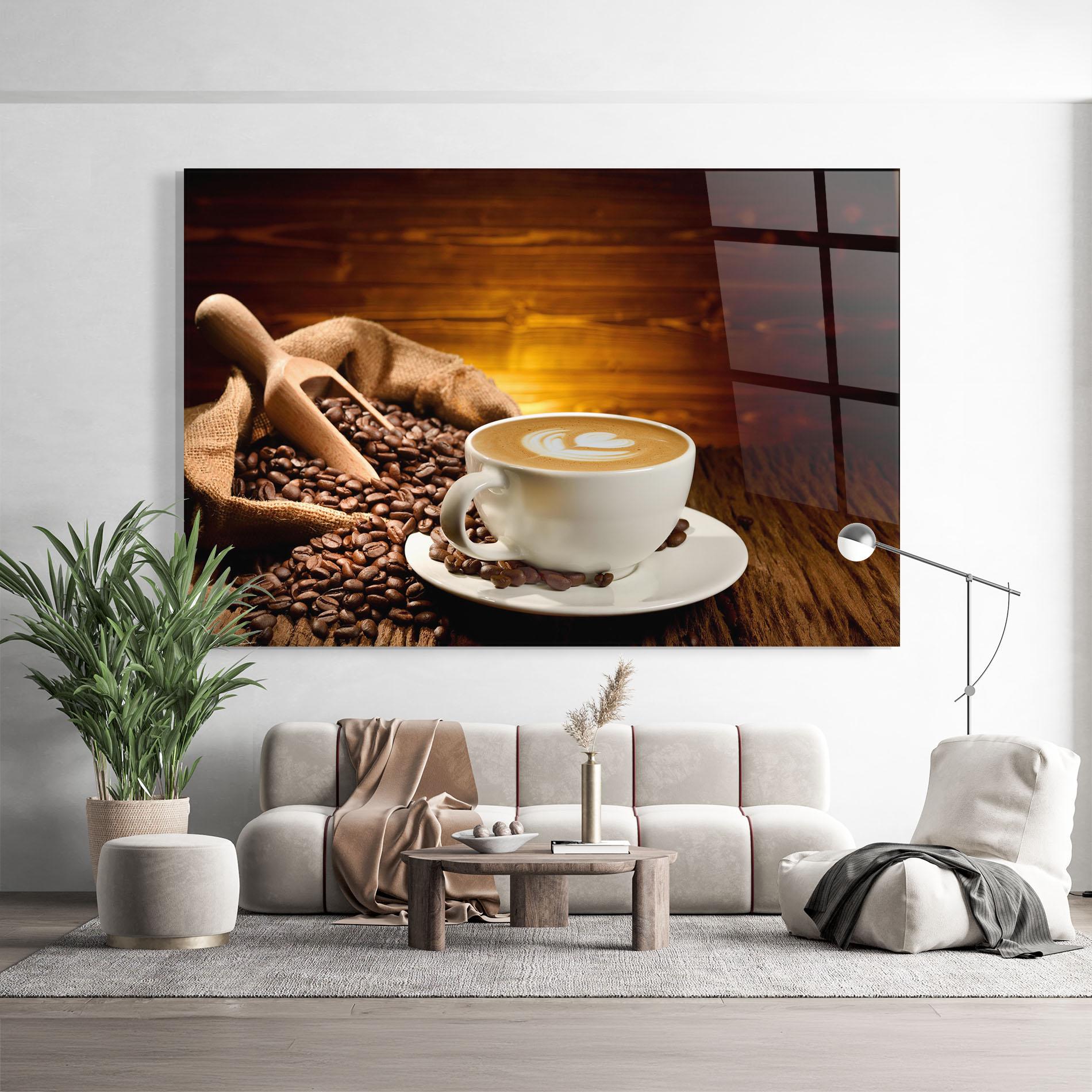 Glasbild Latte Coffee mockup 9