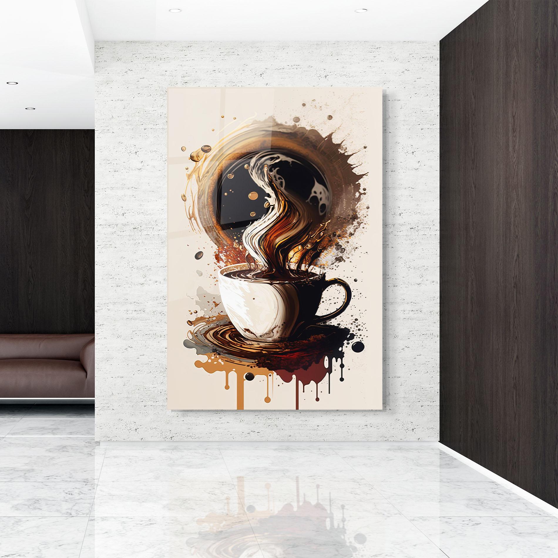 Glasbild Coffee Art mockup 9