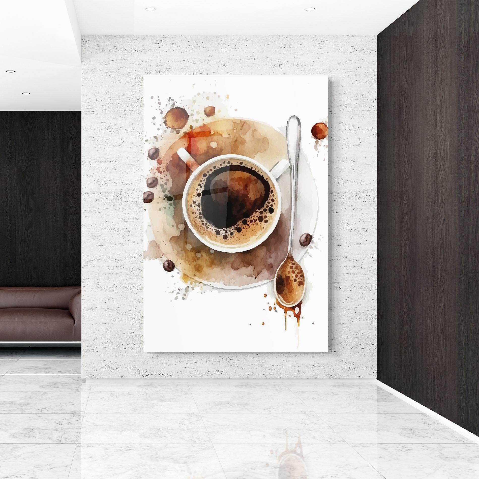 Glasbild Coffee Liquid mockup 9