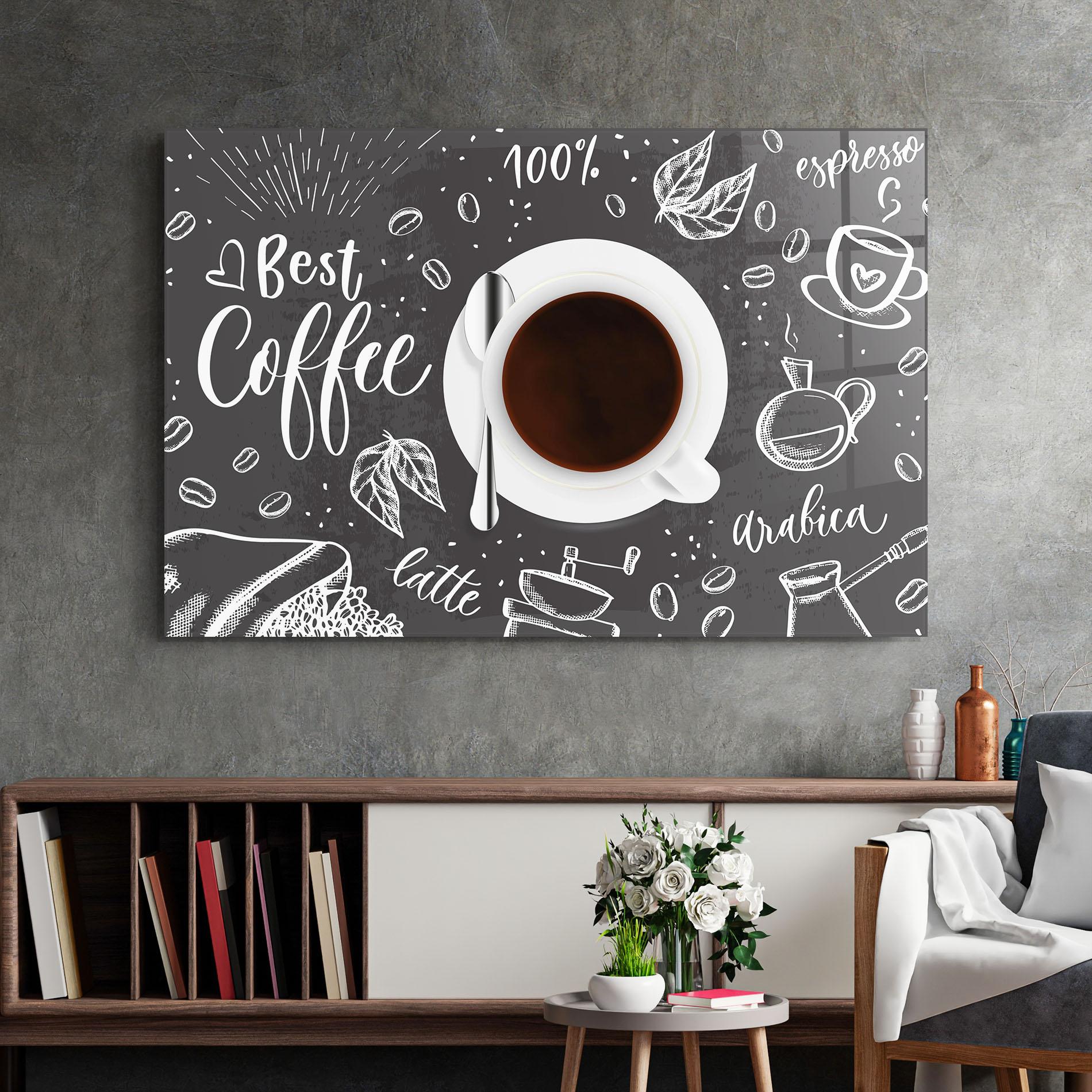 Glasbild Best Coffee mockup 2