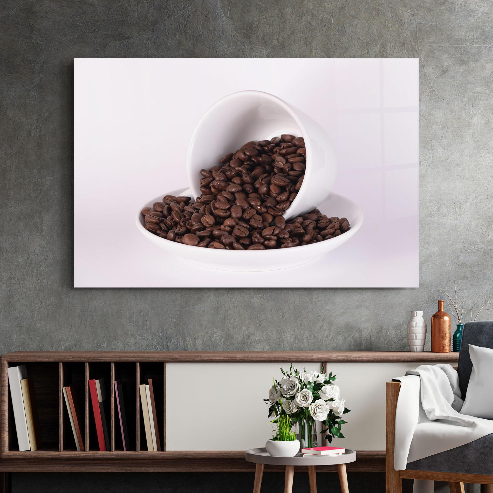 Glasbild Bowl Of Coffee mockup 2
